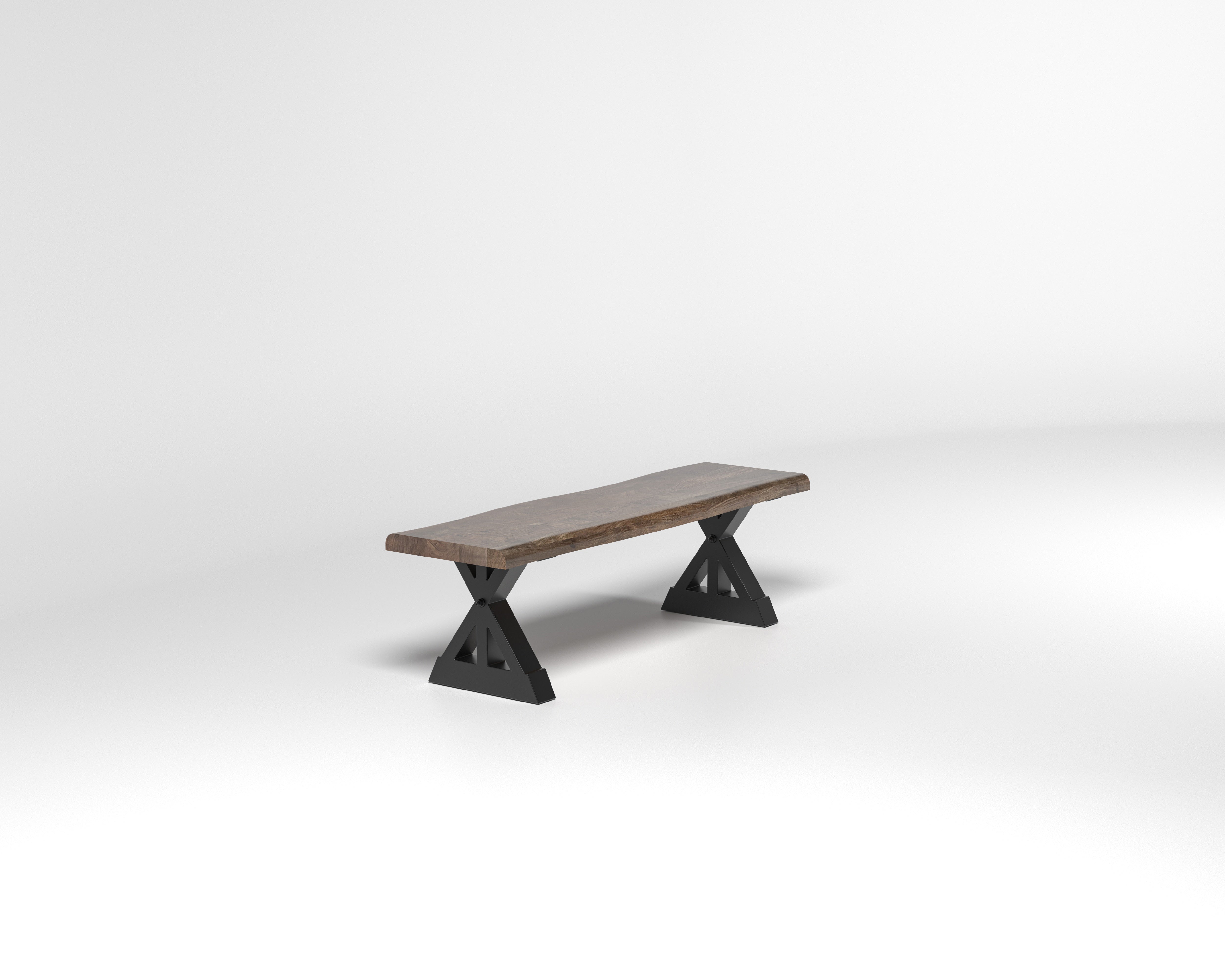 Nathan 60" Live Edge Dining Bench - Tempest