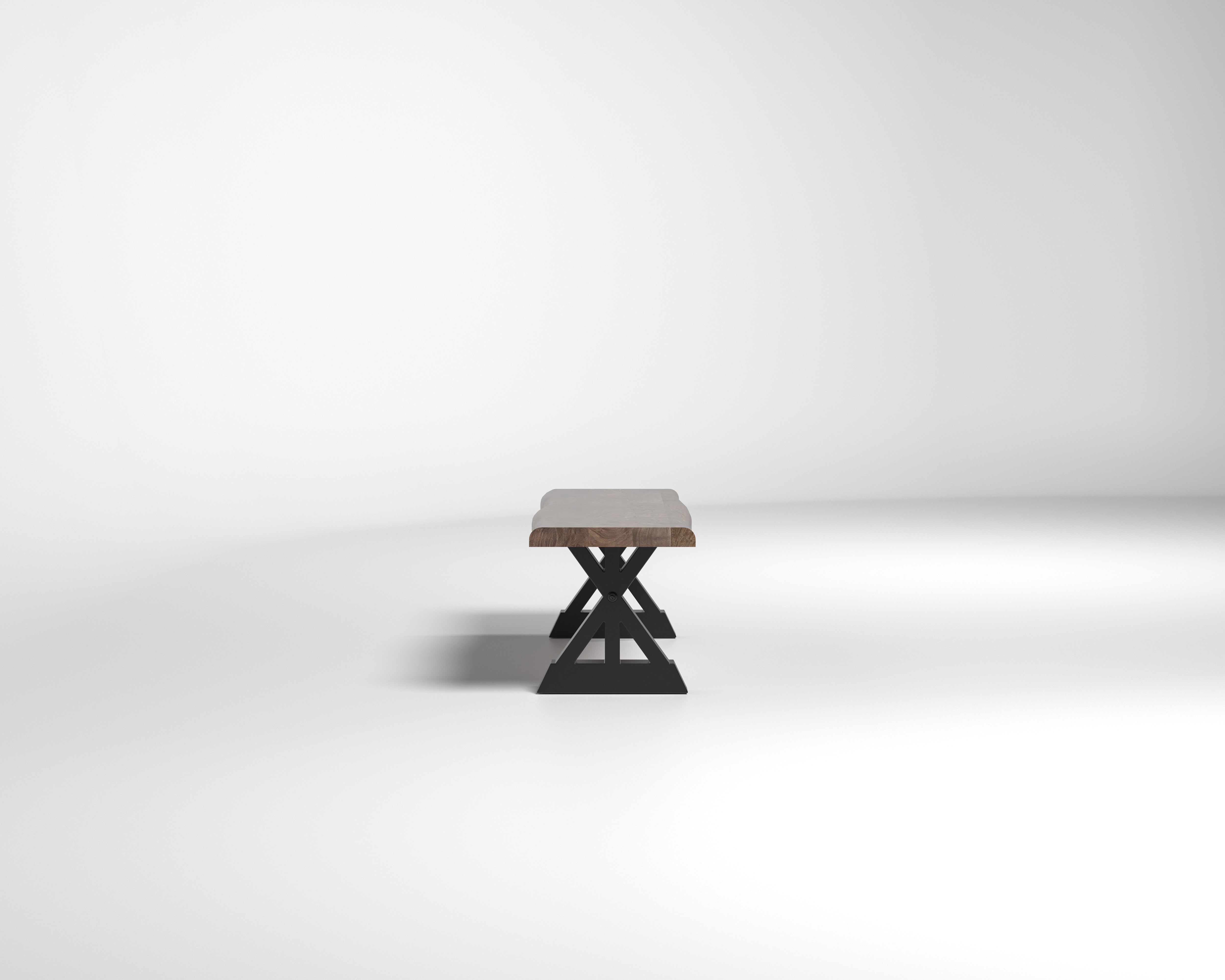 Nathan 60" Live Edge Dining Bench - Tempest