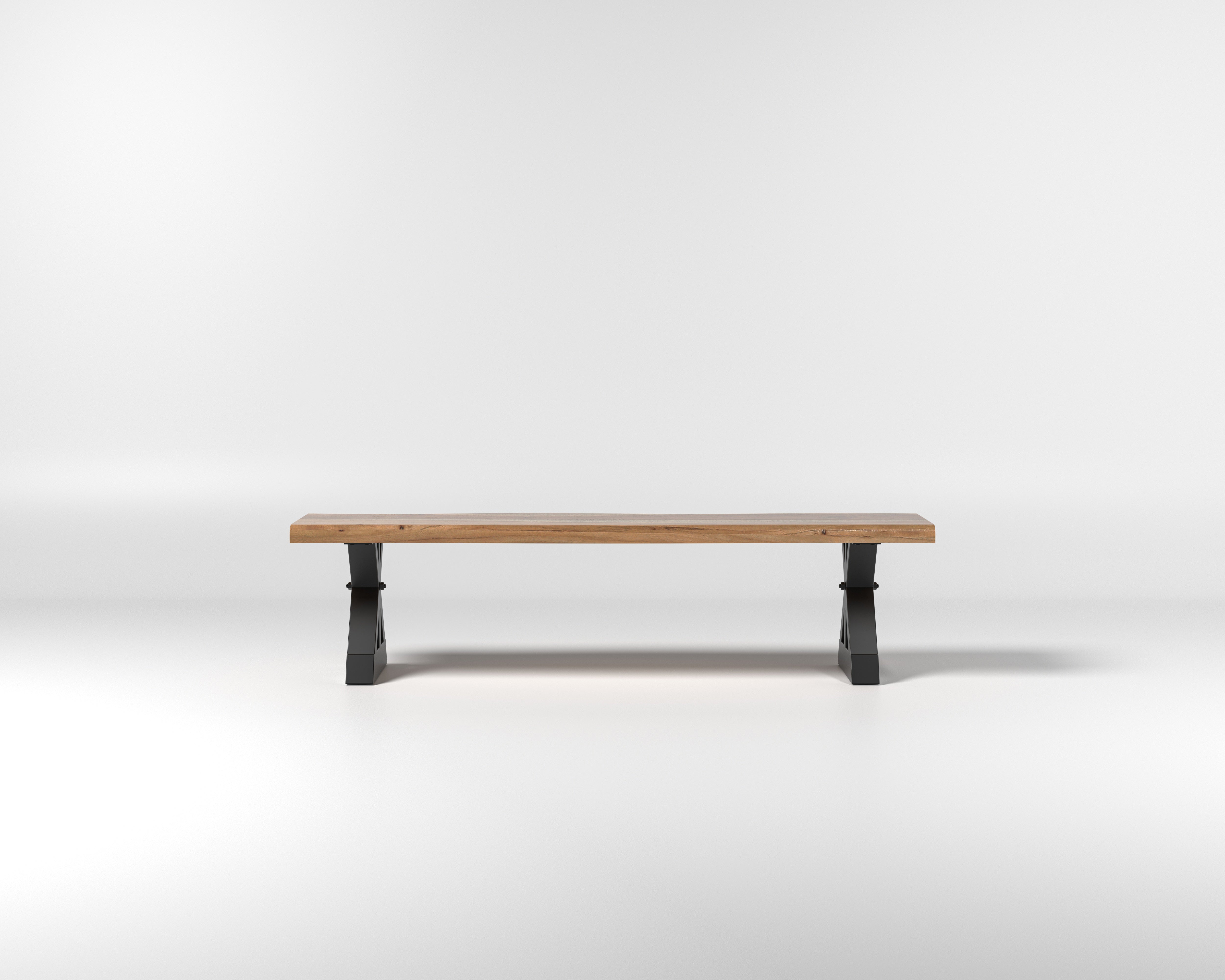 Nathan 72" Live Edge Dining Bench - Honeycomb