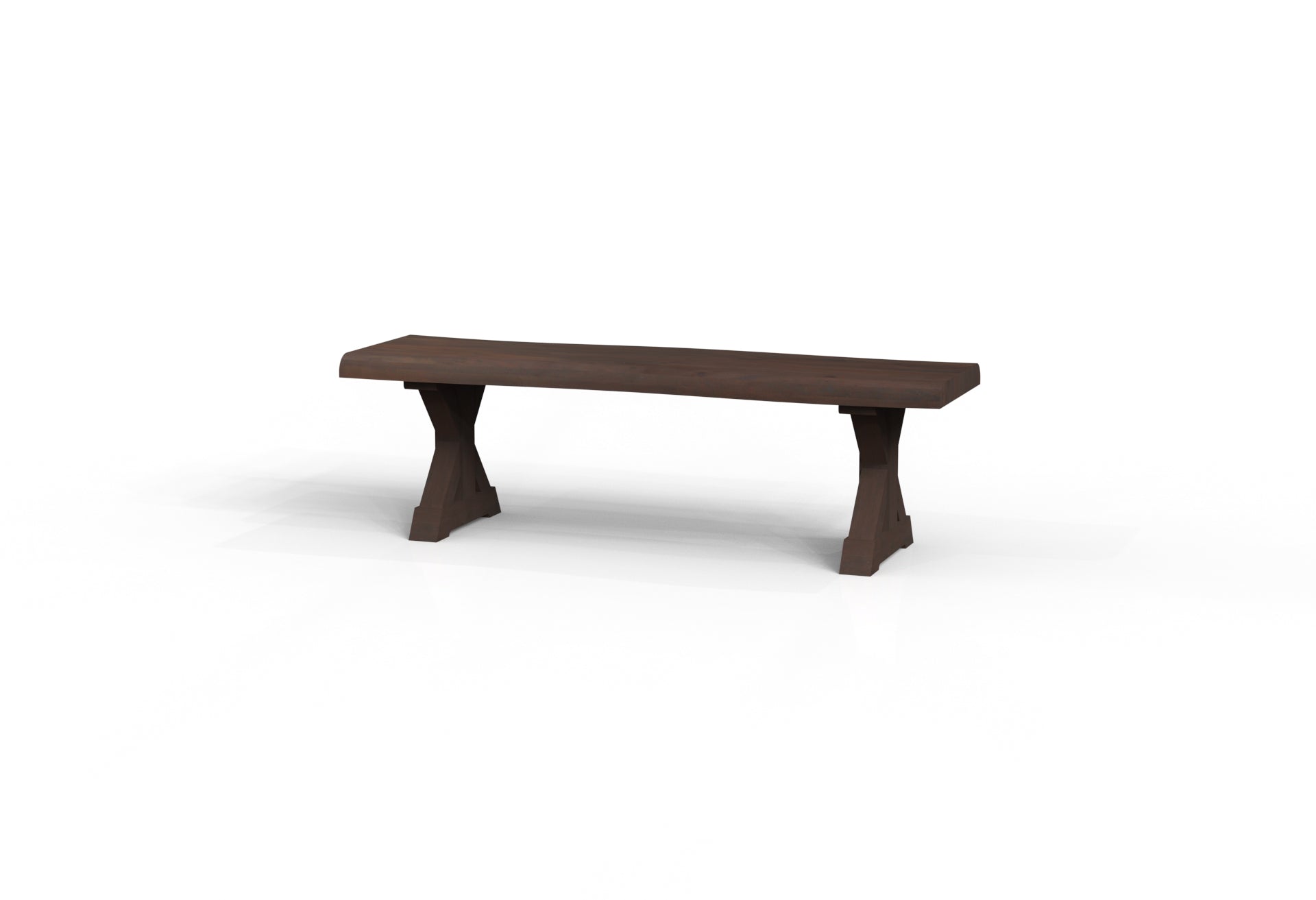 Malcolm Acacia Live Edge Dining Bench - Natural + Black
