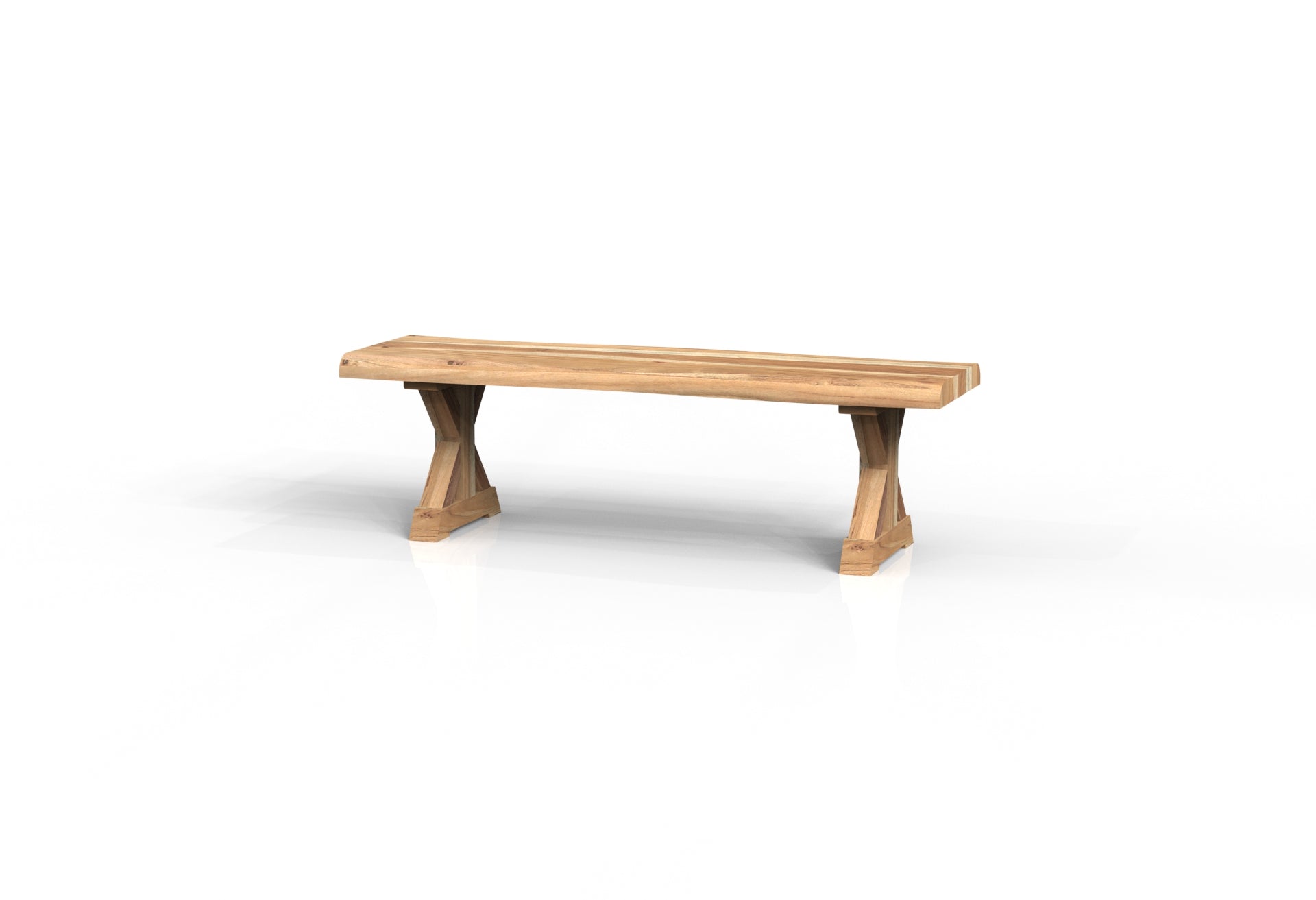 Malcolm Acacia Live Edge Dining Bench - Natural