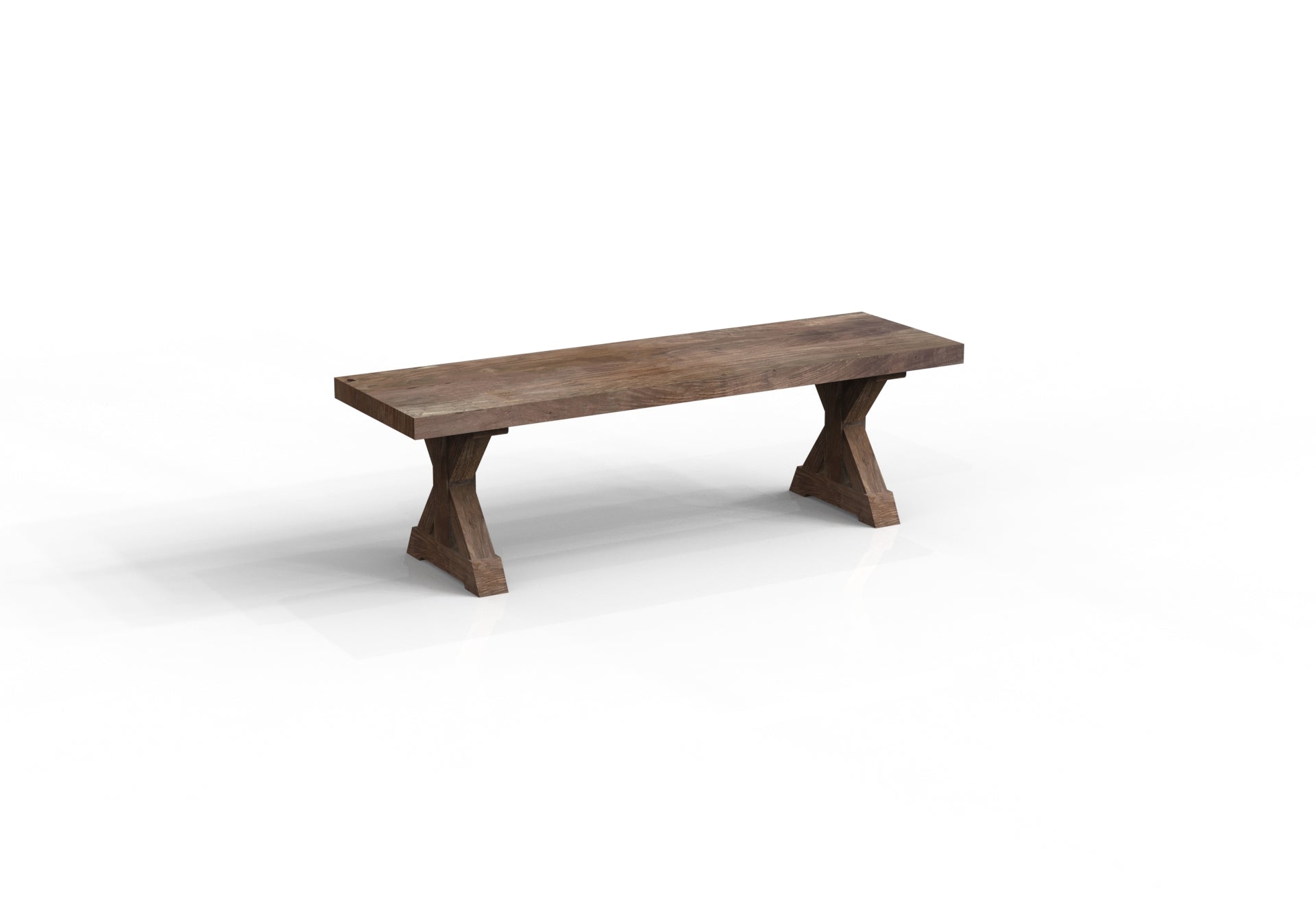 Maxwell 60" Acacia Dining Bench - Natural + Smoke