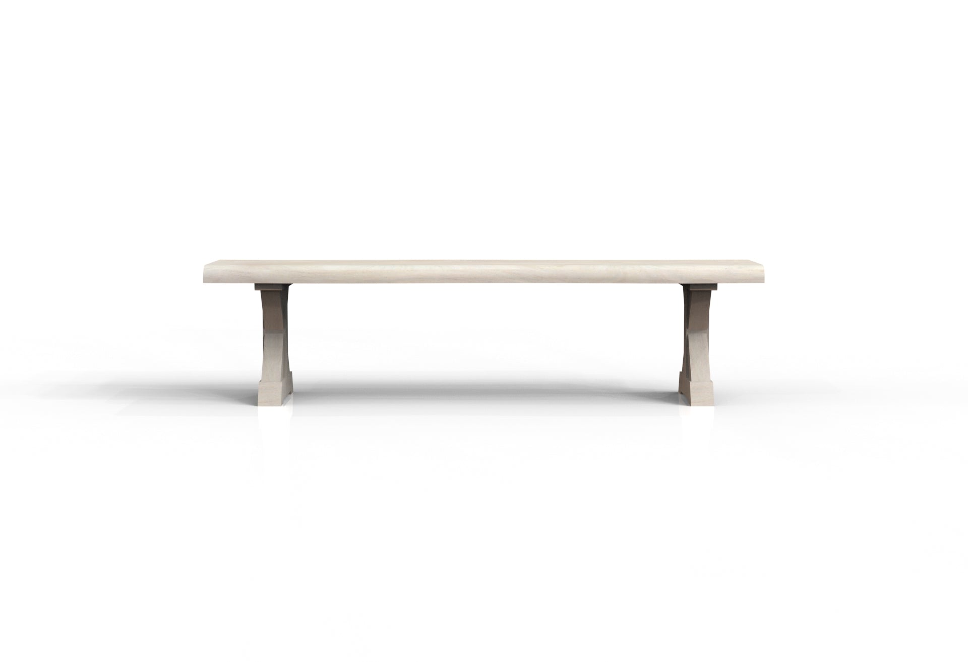 Malcolm Acacia Live Edge Dining Bench - New White Wash