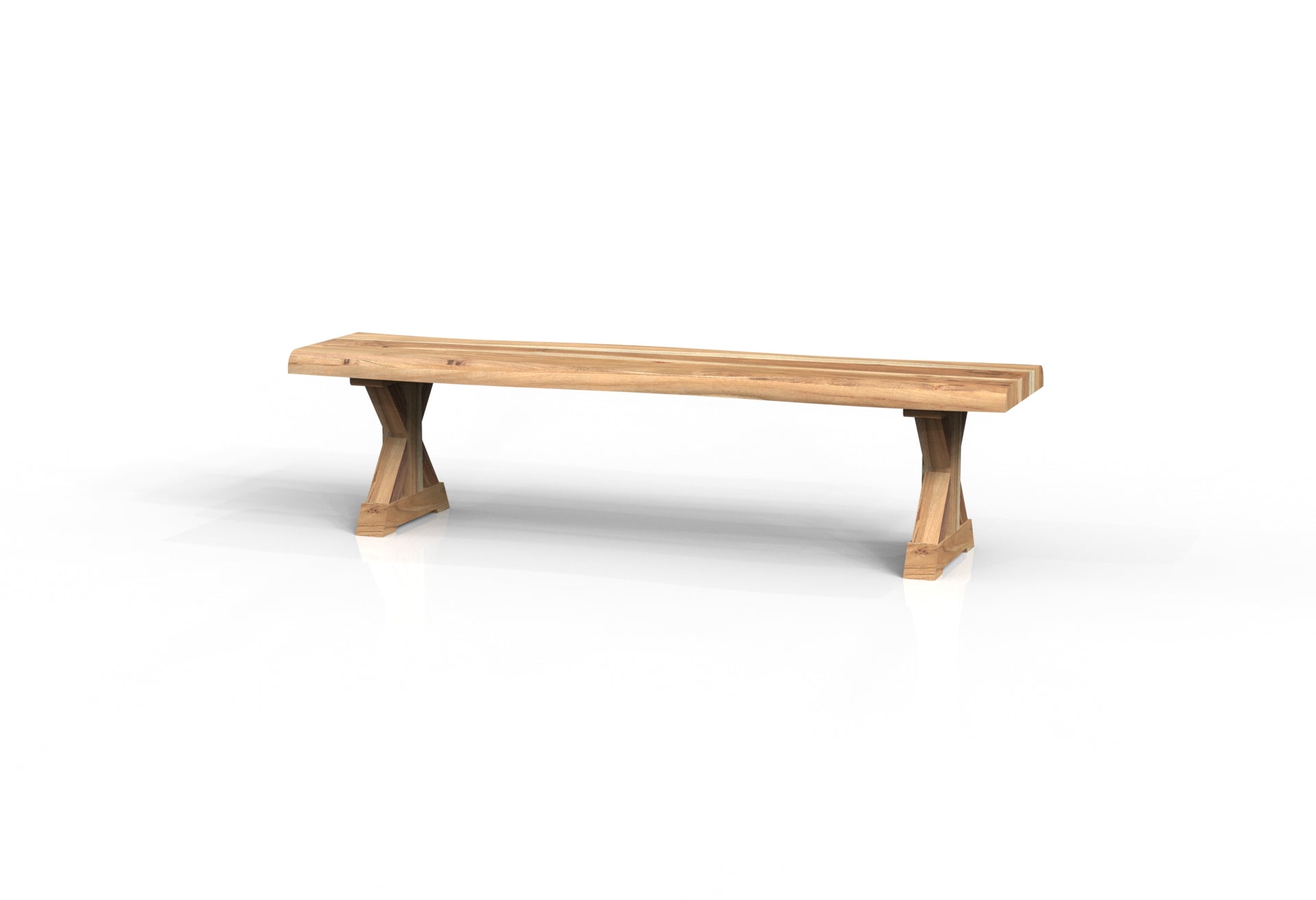 Malcolm Acacia Live Edge Dining Bench - Natural