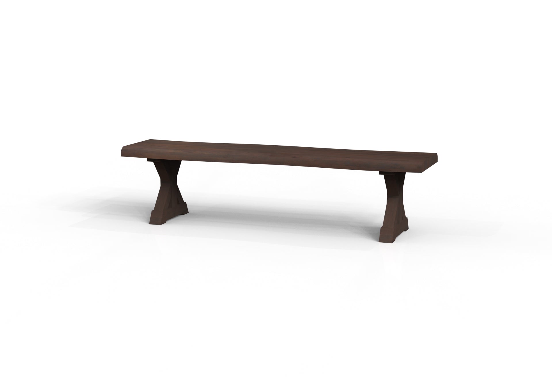 Malcolm Acacia Live Edge Dining Bench - Natural + Black