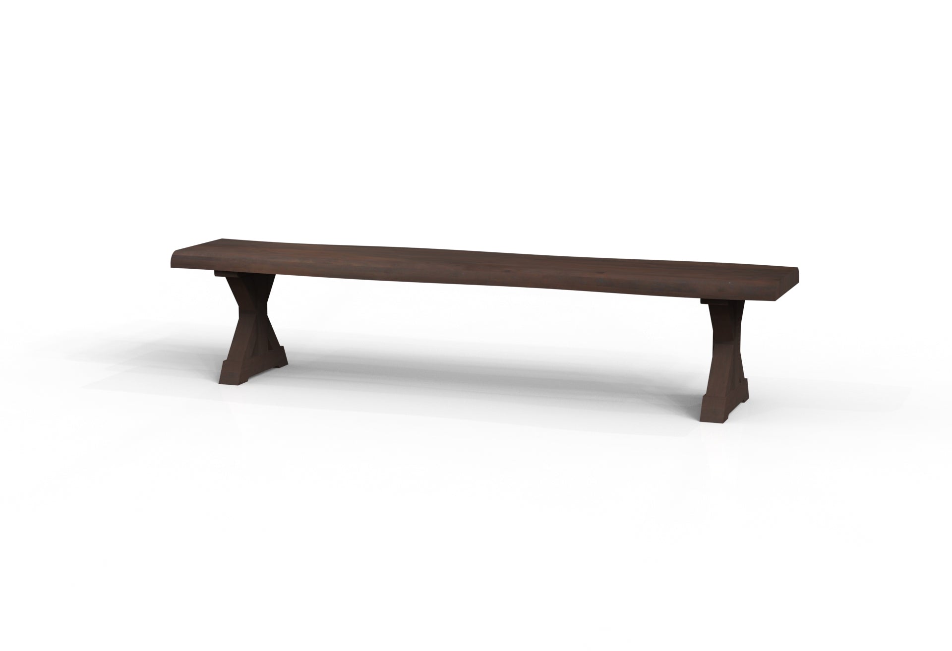Malcolm Acacia Live Edge Dining Bench - Natural + Black