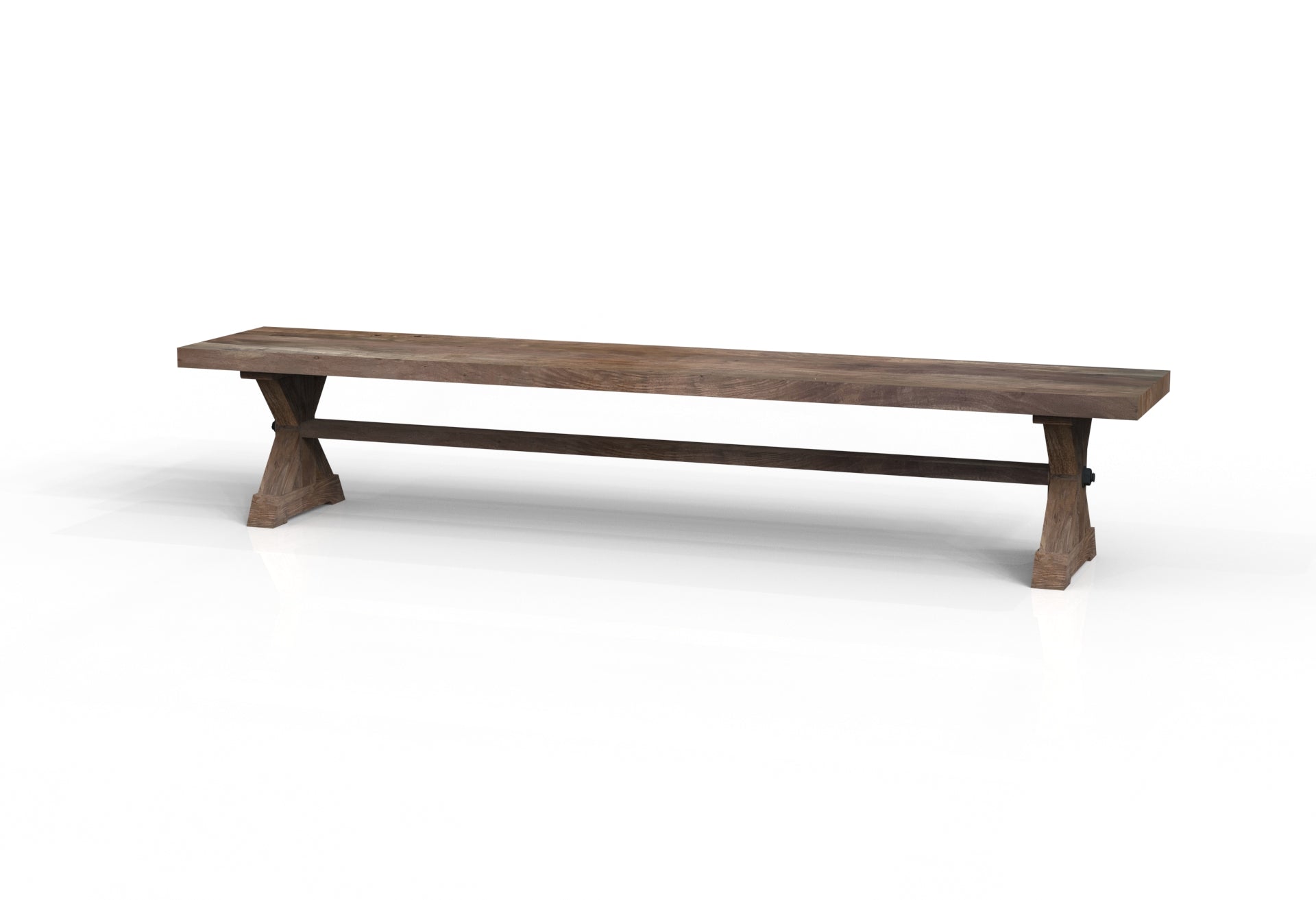 Maxwell 96" Acacia Dining Bench - Natural + Smoke