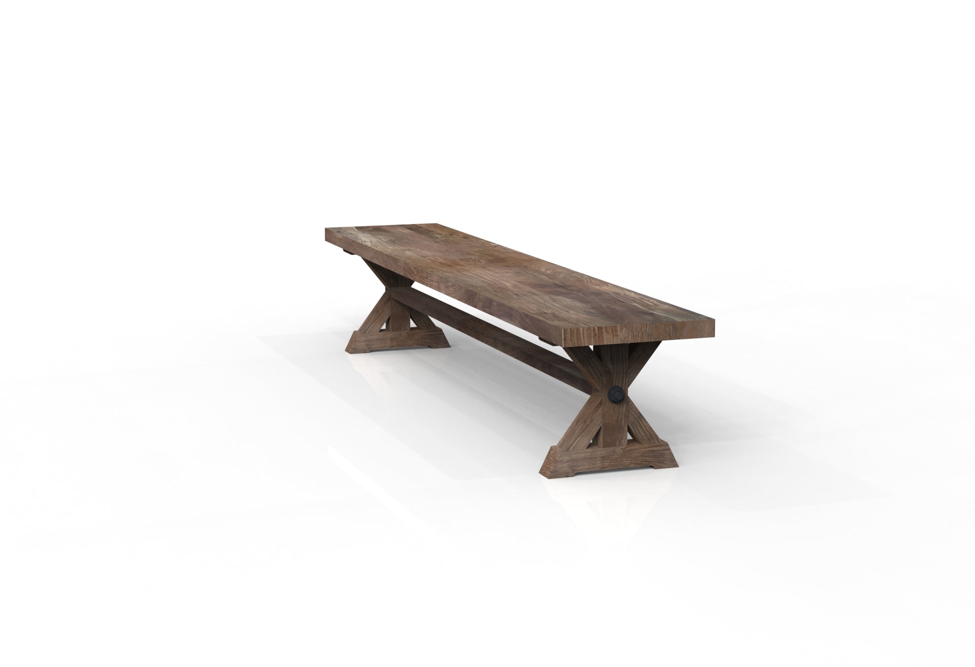 Maxwell 96" Acacia Dining Bench - Natural + Smoke