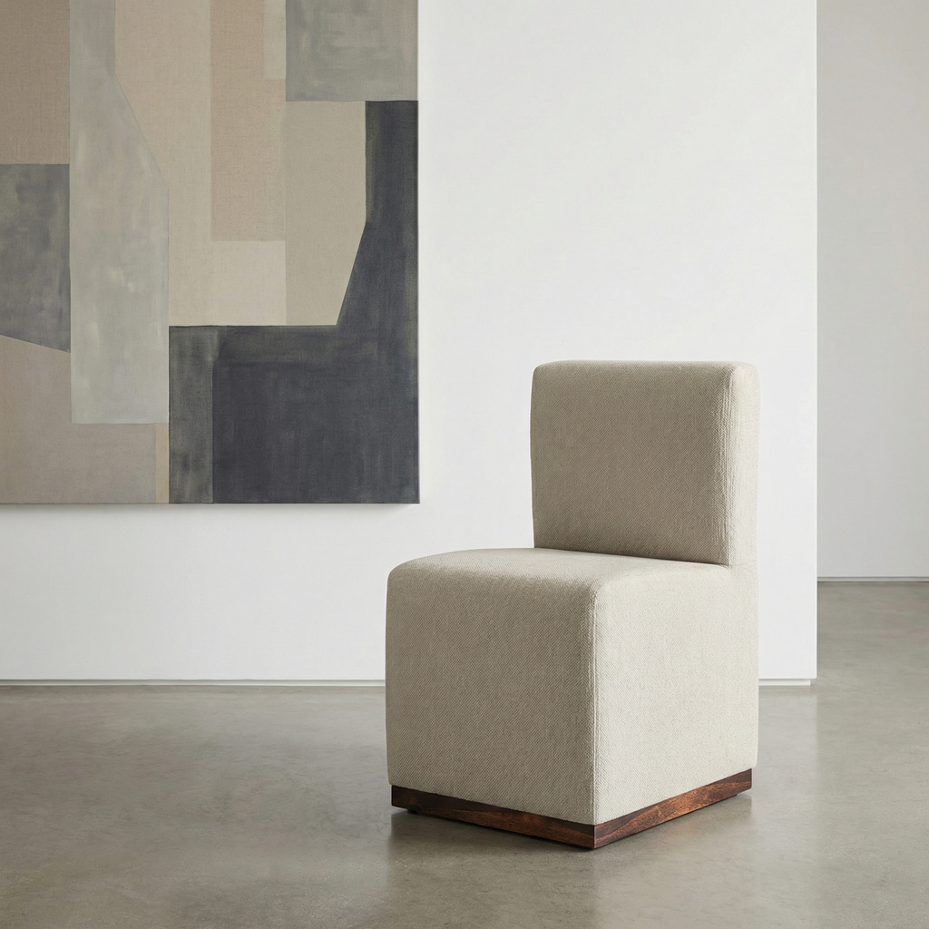 Bianca Dining Chair - Performance Ecru + Natural & Black