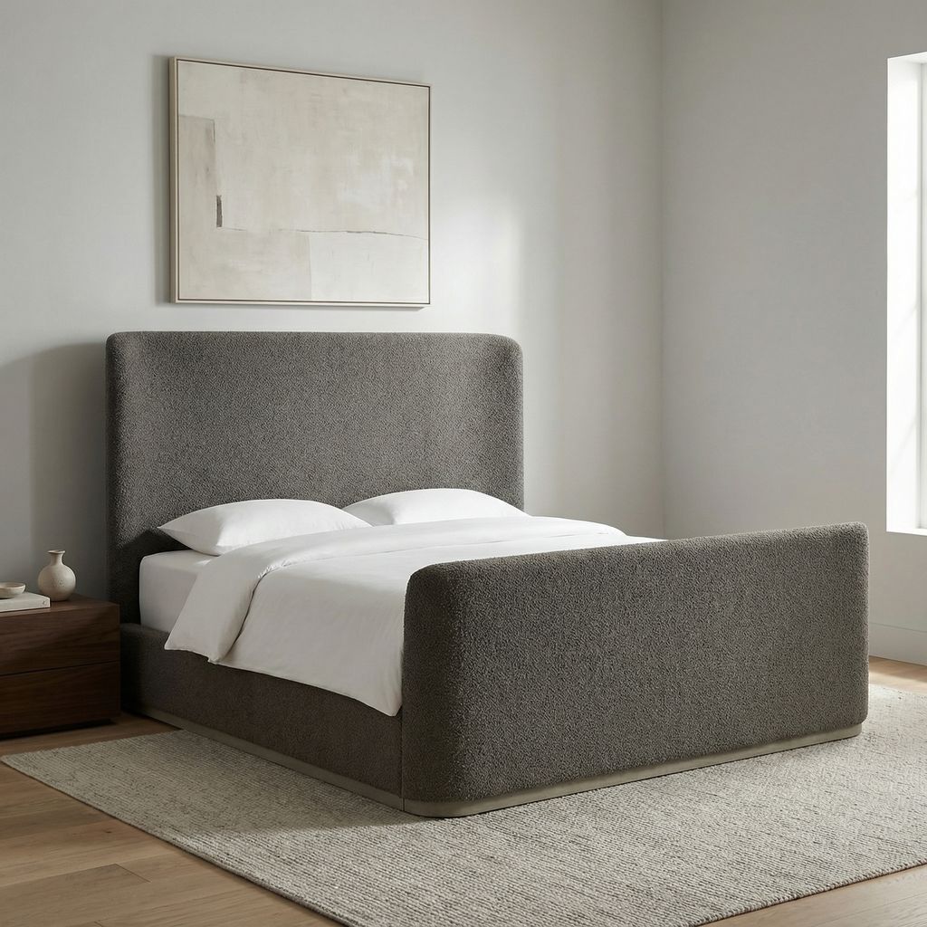 Bianca 70" Queen Bed - River Stone + Beechwood