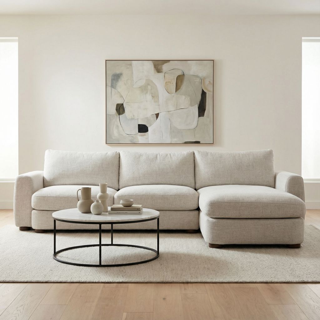 Boyce 114" 2 Cushion Sofa + RAF Chaise - Canvas Linen