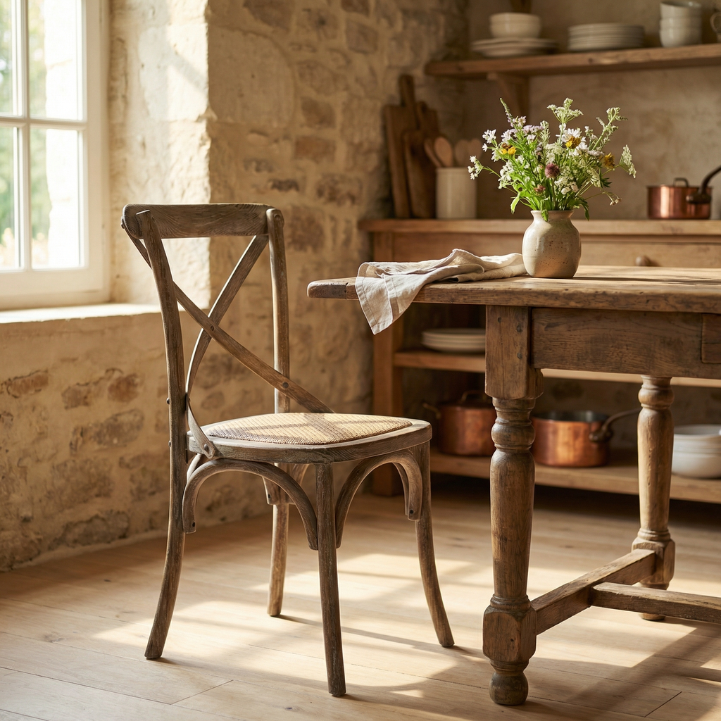 Brady X-Back Side Chair - Grey Driftwood