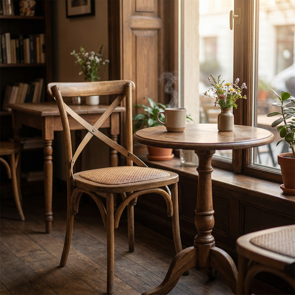 Brady X-Back Side Chair - Pecan