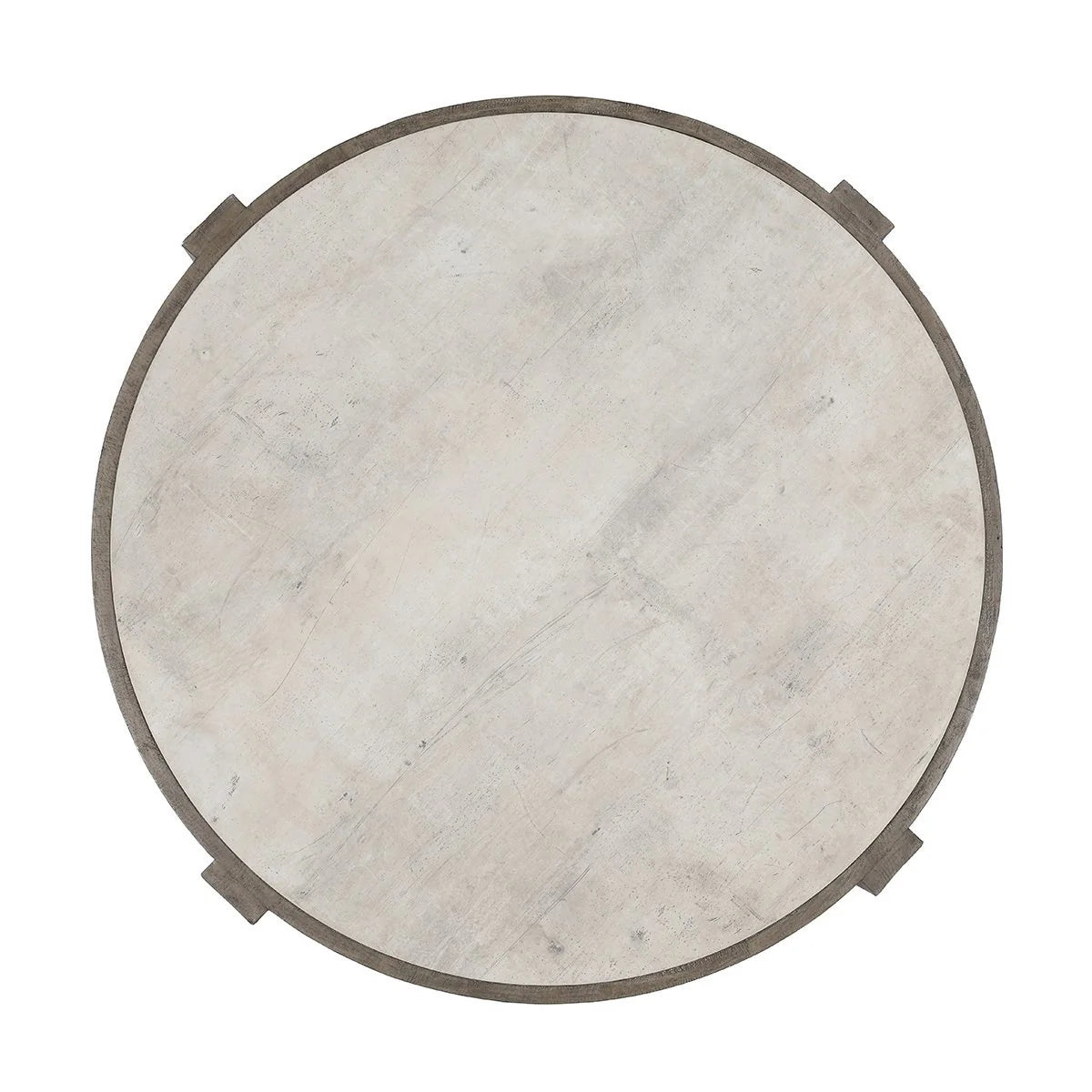 Sheldon 52" Round Coffee Table - Distressed Grey