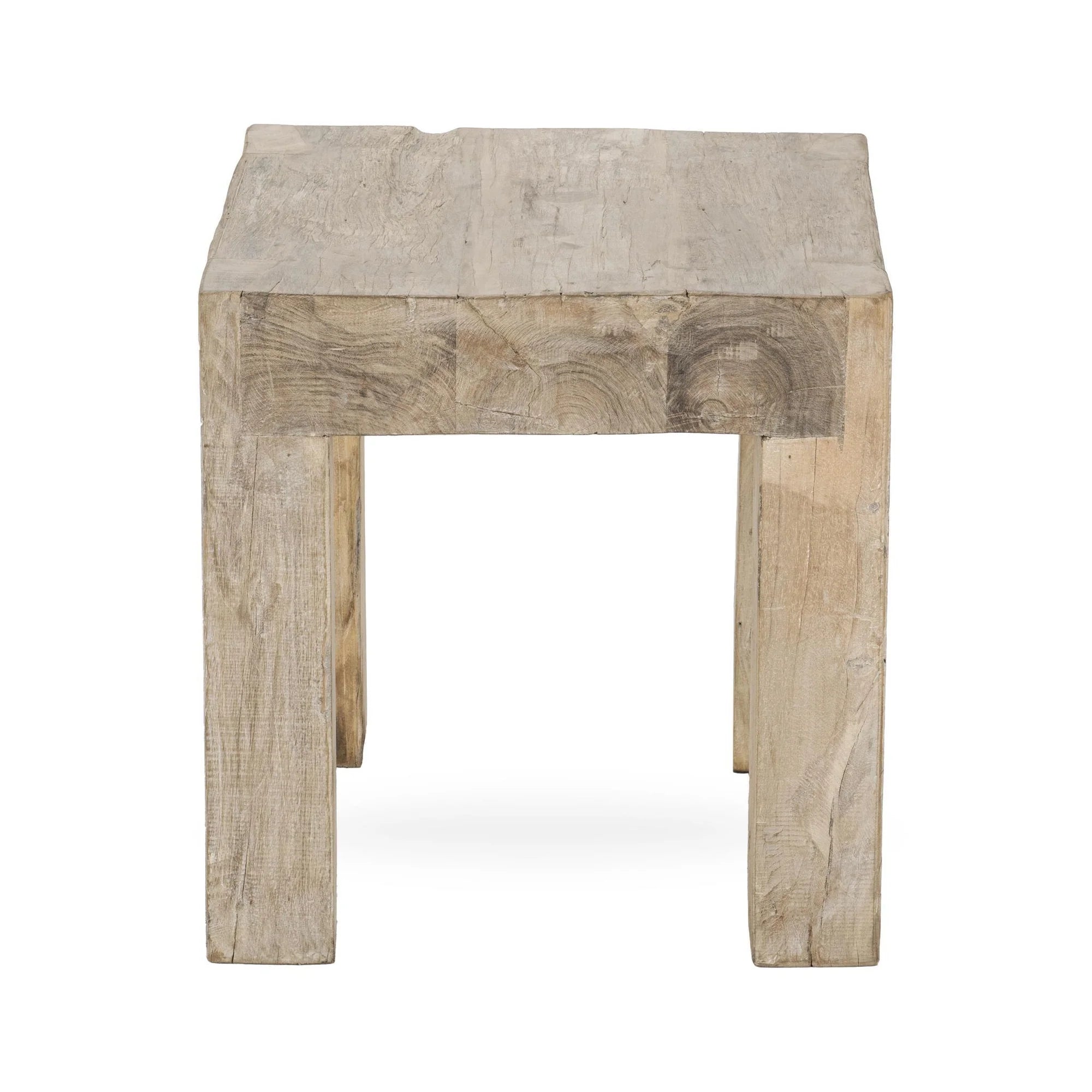 Leon 23" Reclaimed Oak End Table - Light Natural