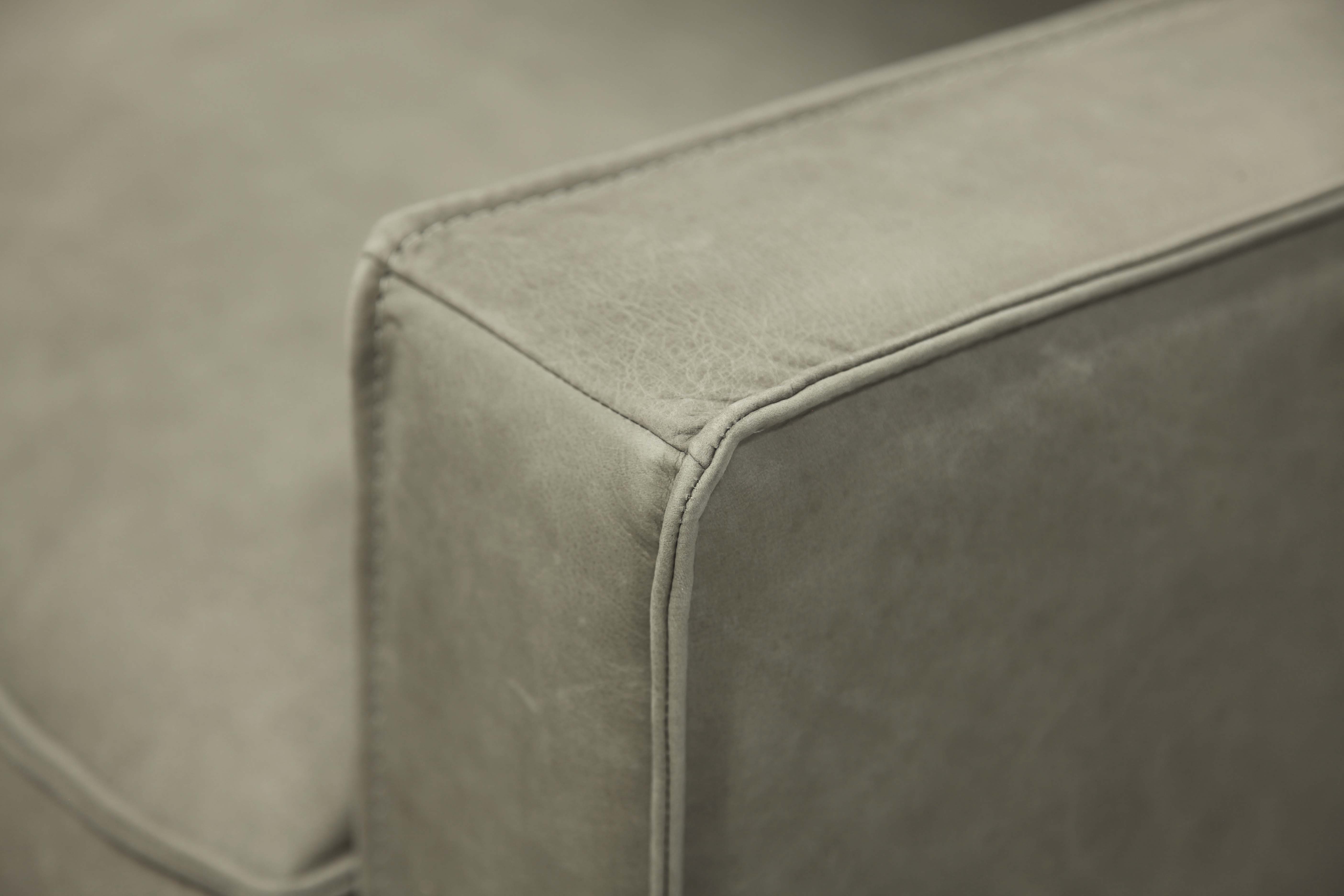 Willis 36" Top Grain Leather Swivel Chair - Napa Light Gray