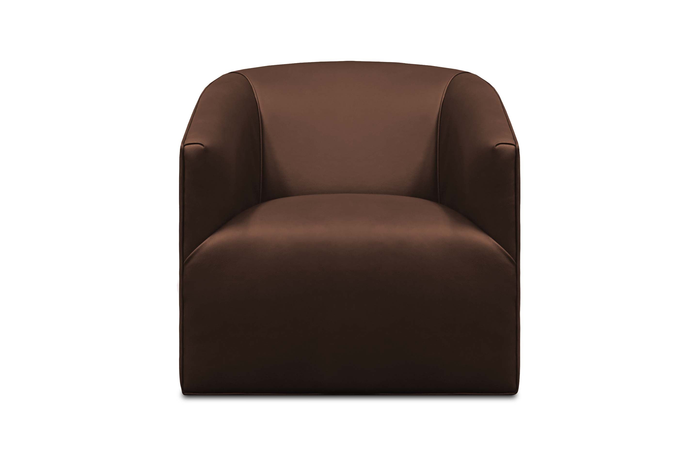 Korrie Top Grain Leather Swivel Chair - Napa Pecan