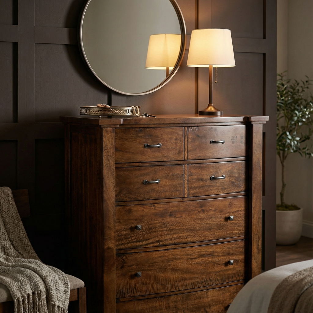 Cashiers 42" Mahogany 5 Drawer Chest - Cocoa