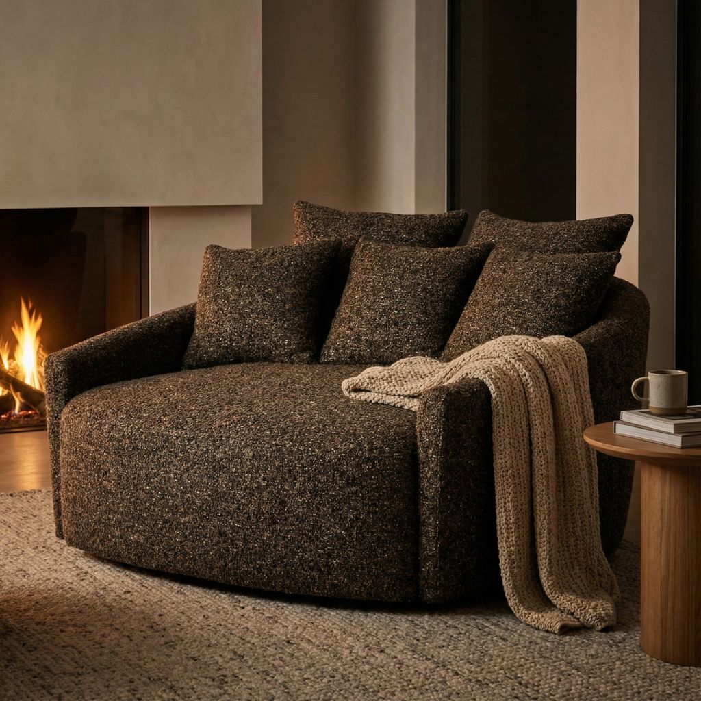 Clarissa 62" Media Lounger - Performance Granite