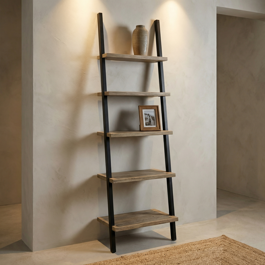 Clayton 27" Leaning Wall Shelf - Distressed Natural