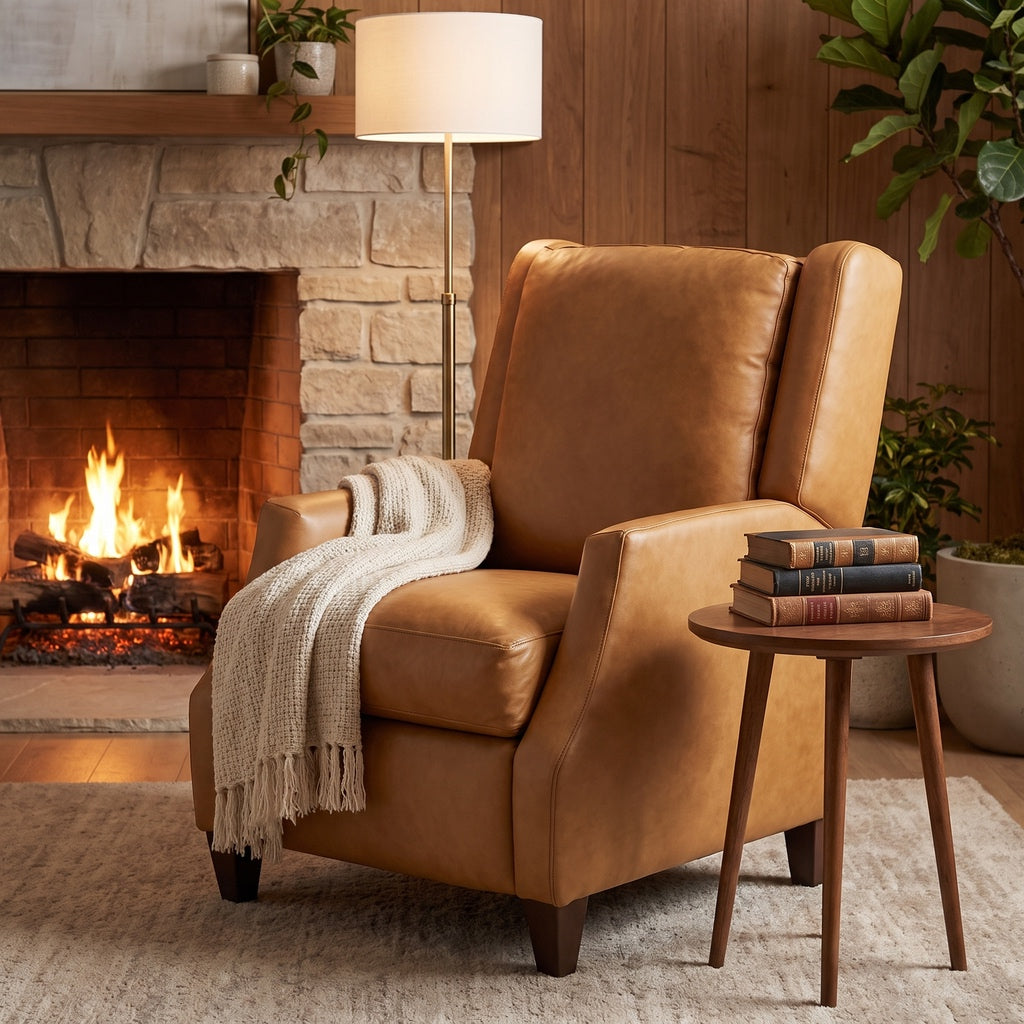 Cody 33" Top Grain Leather Power Motion Reclining Chair - Napa Saddle