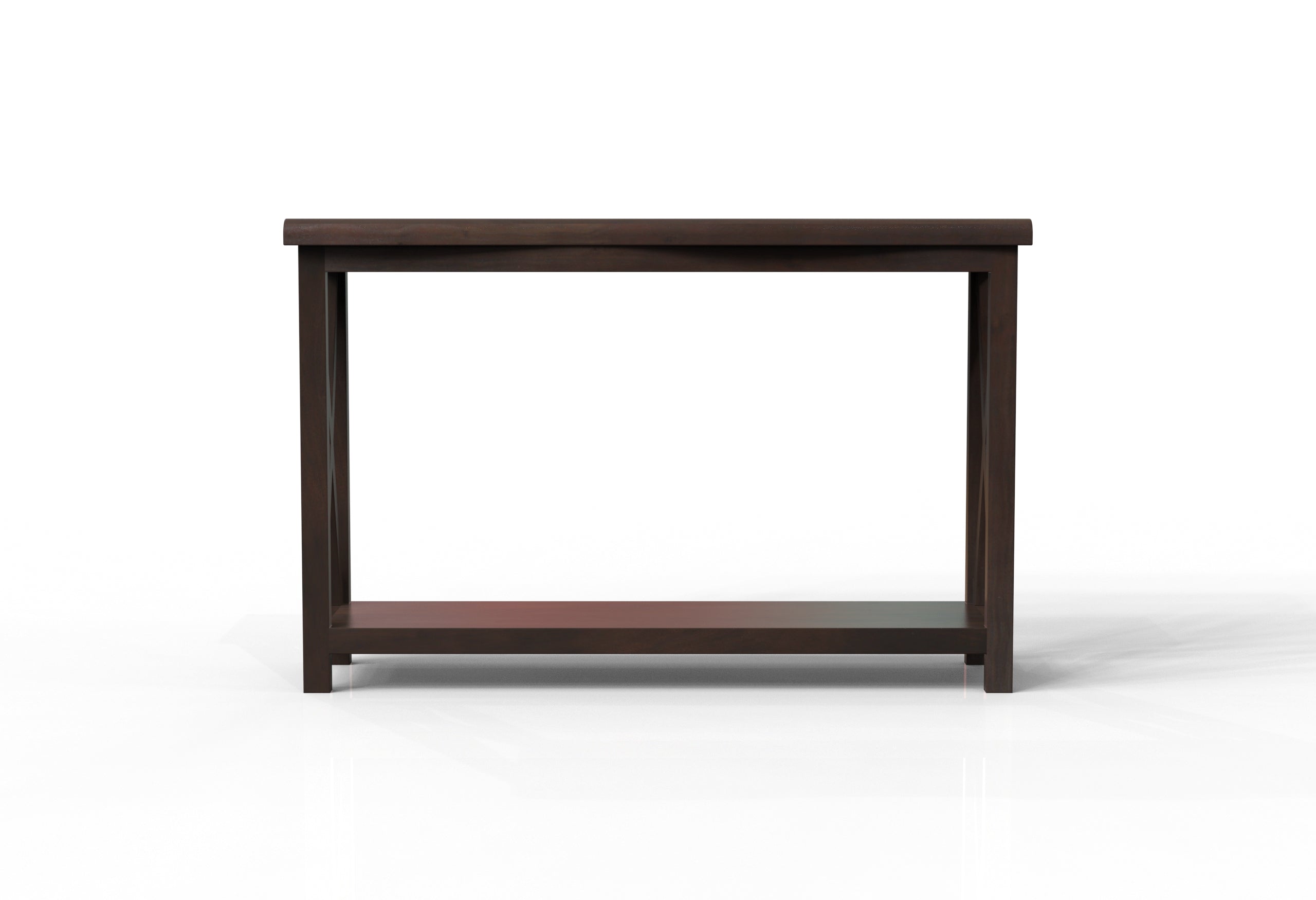 Malcolm Acacia 56" Live Edge Console Table - Natural + Black