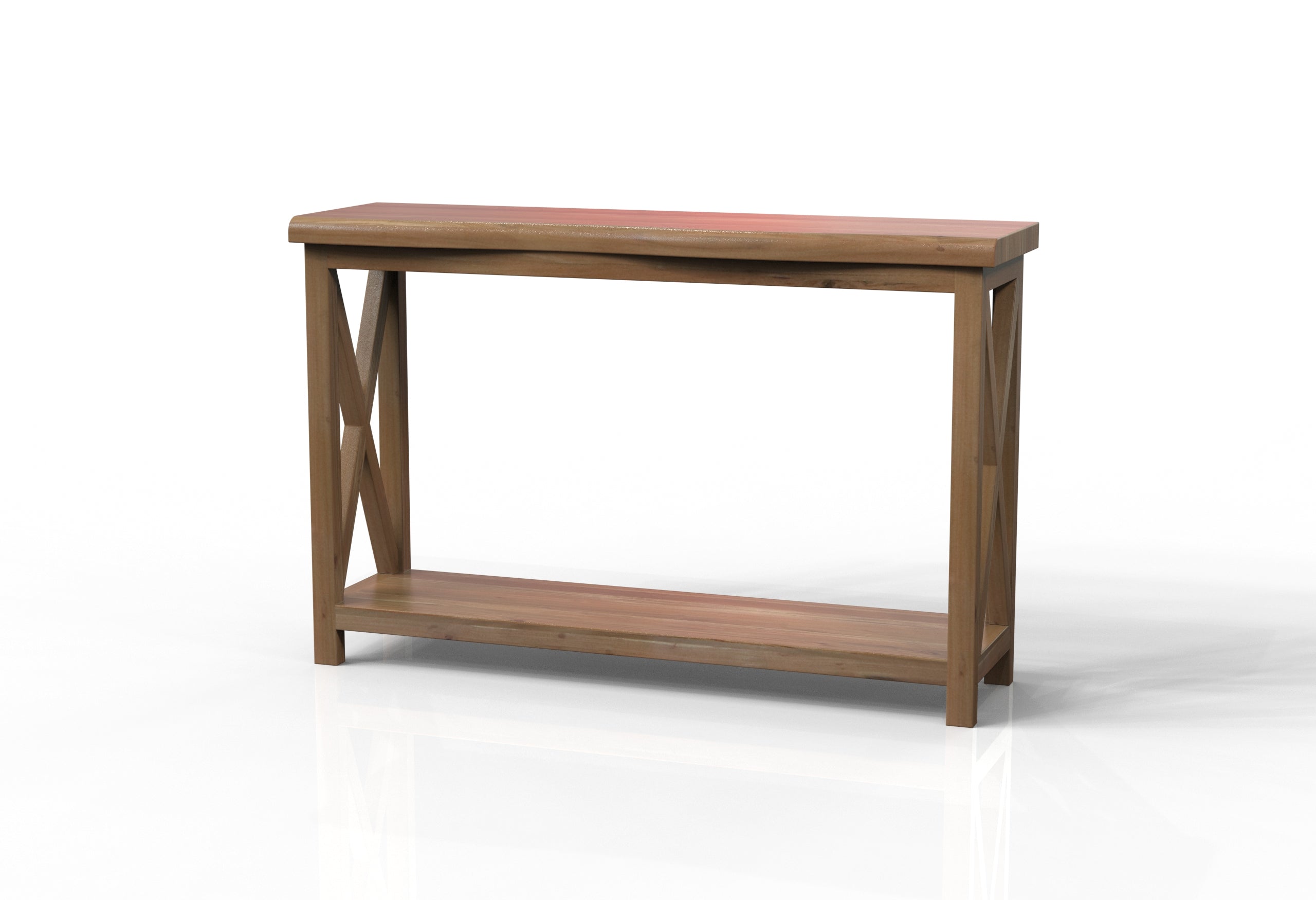 Malcolm Acacia 56" Live Edge Console Table - Natural + Gray