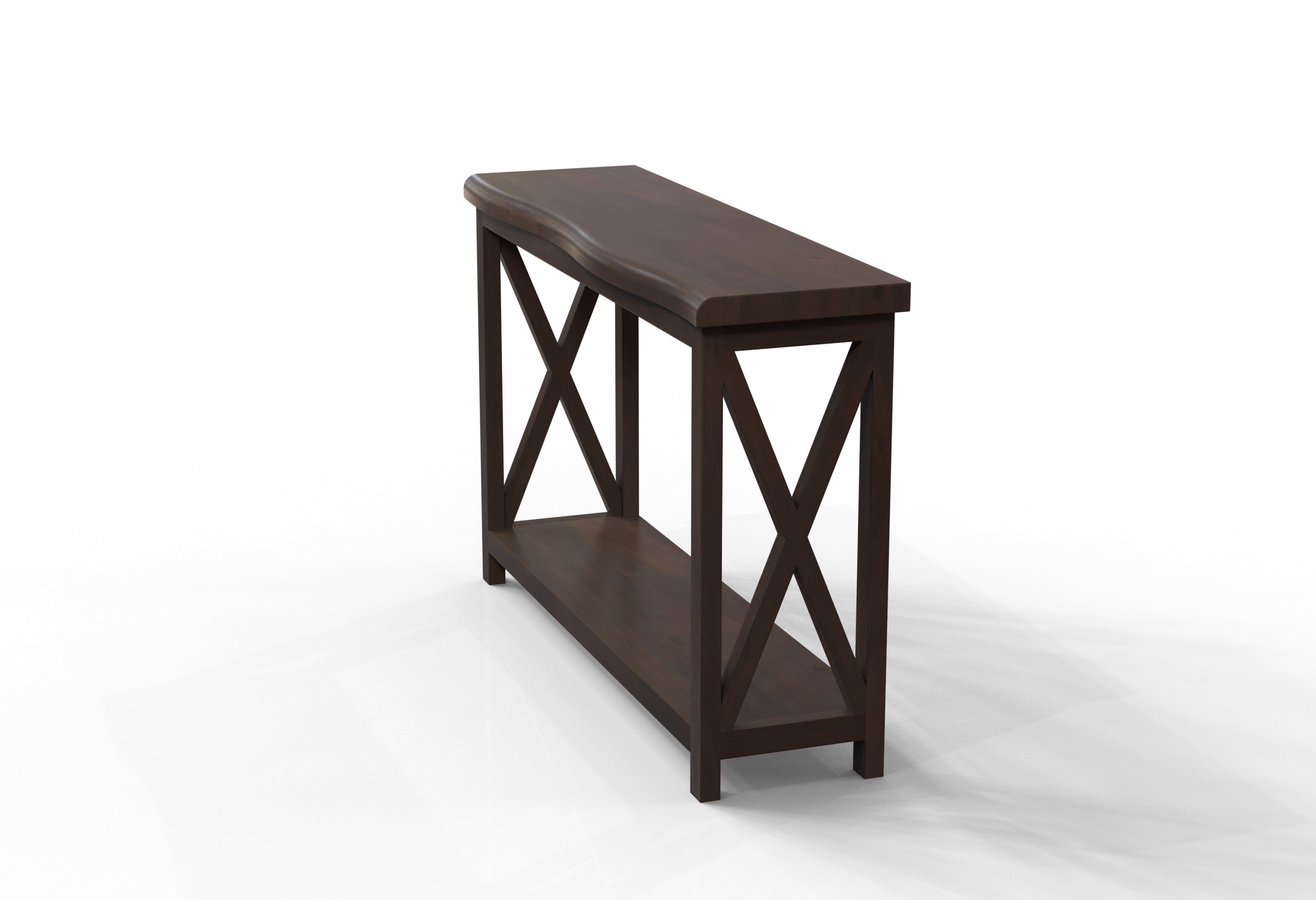 Malcolm Acacia 56" Live Edge Console Table - Natural + Black