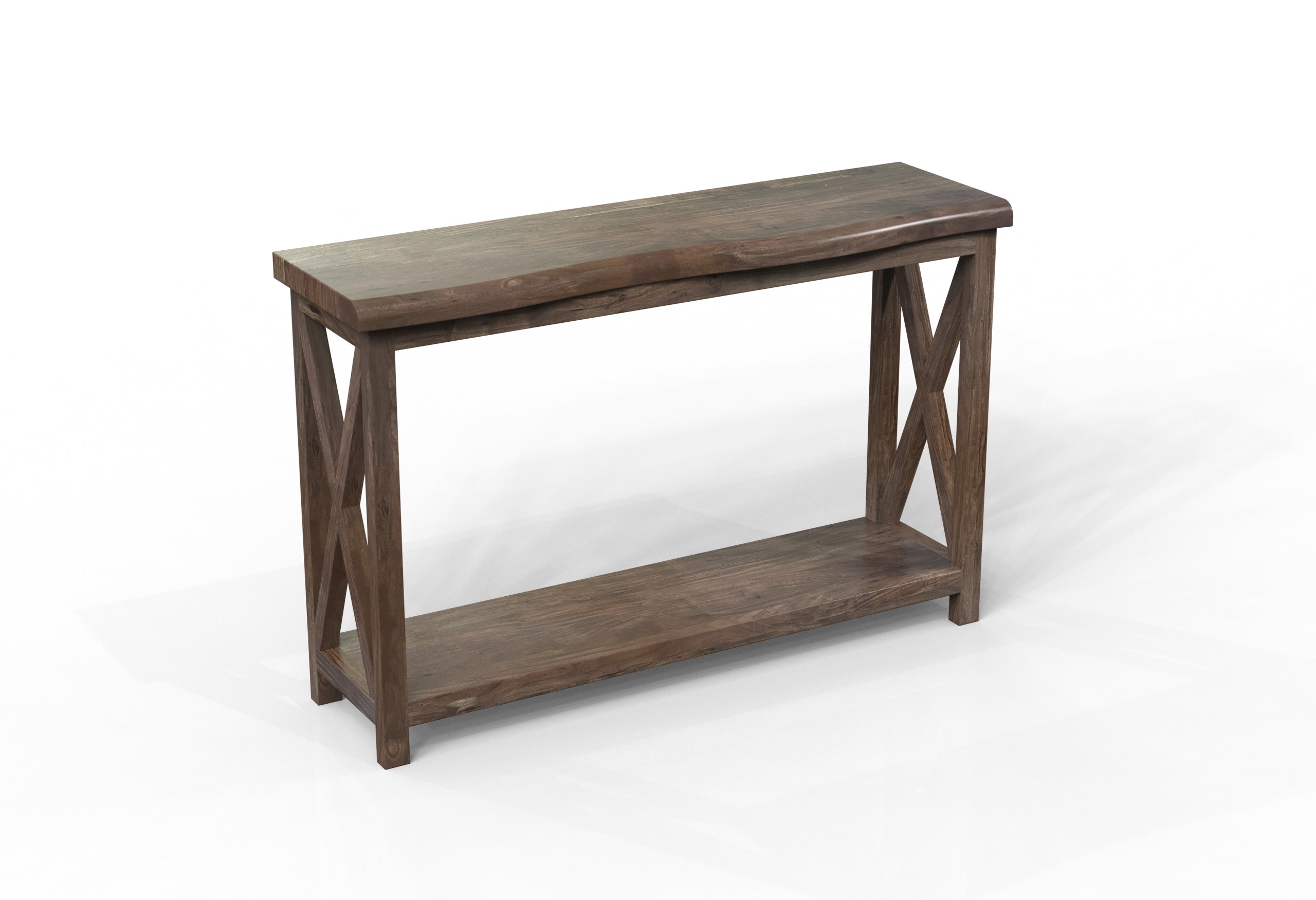 Malcolm Acacia 56" Live Edge Console Table - Natural + Smoke