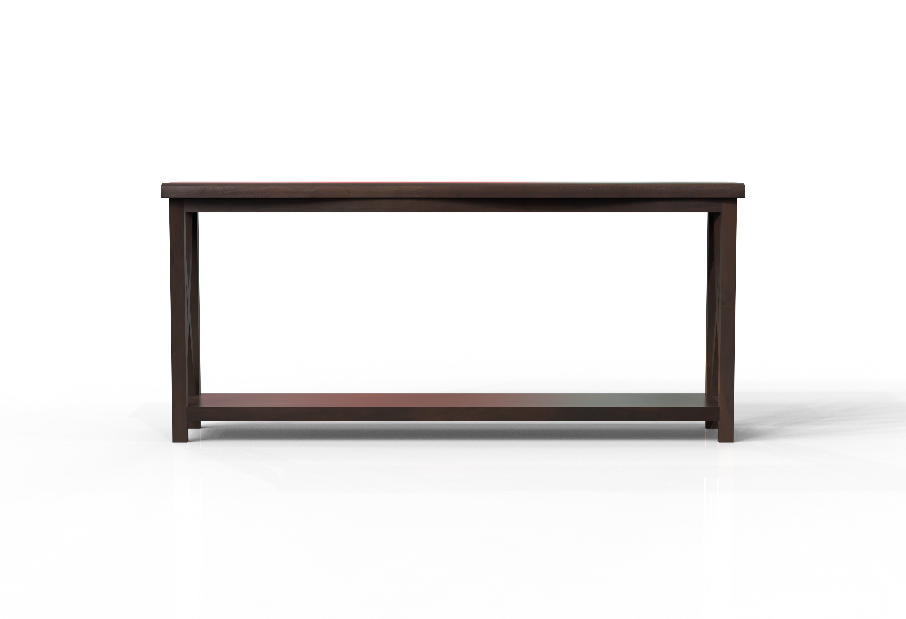 Malcolm Acacia 80" Live Edge Console Table - Natural + Black