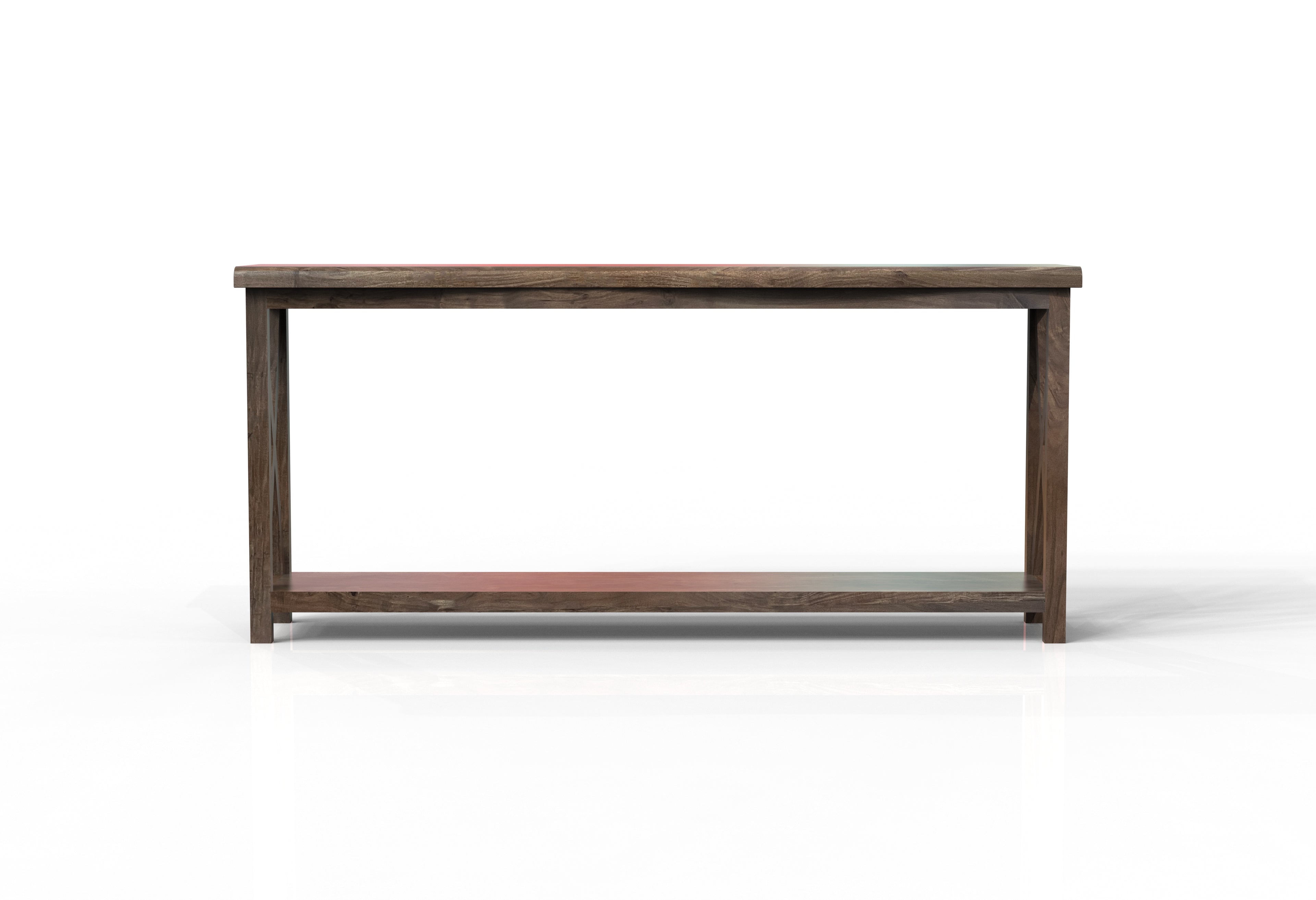 Malcolm Acacia 80" Live Edge Console Table - Natural + Smoke