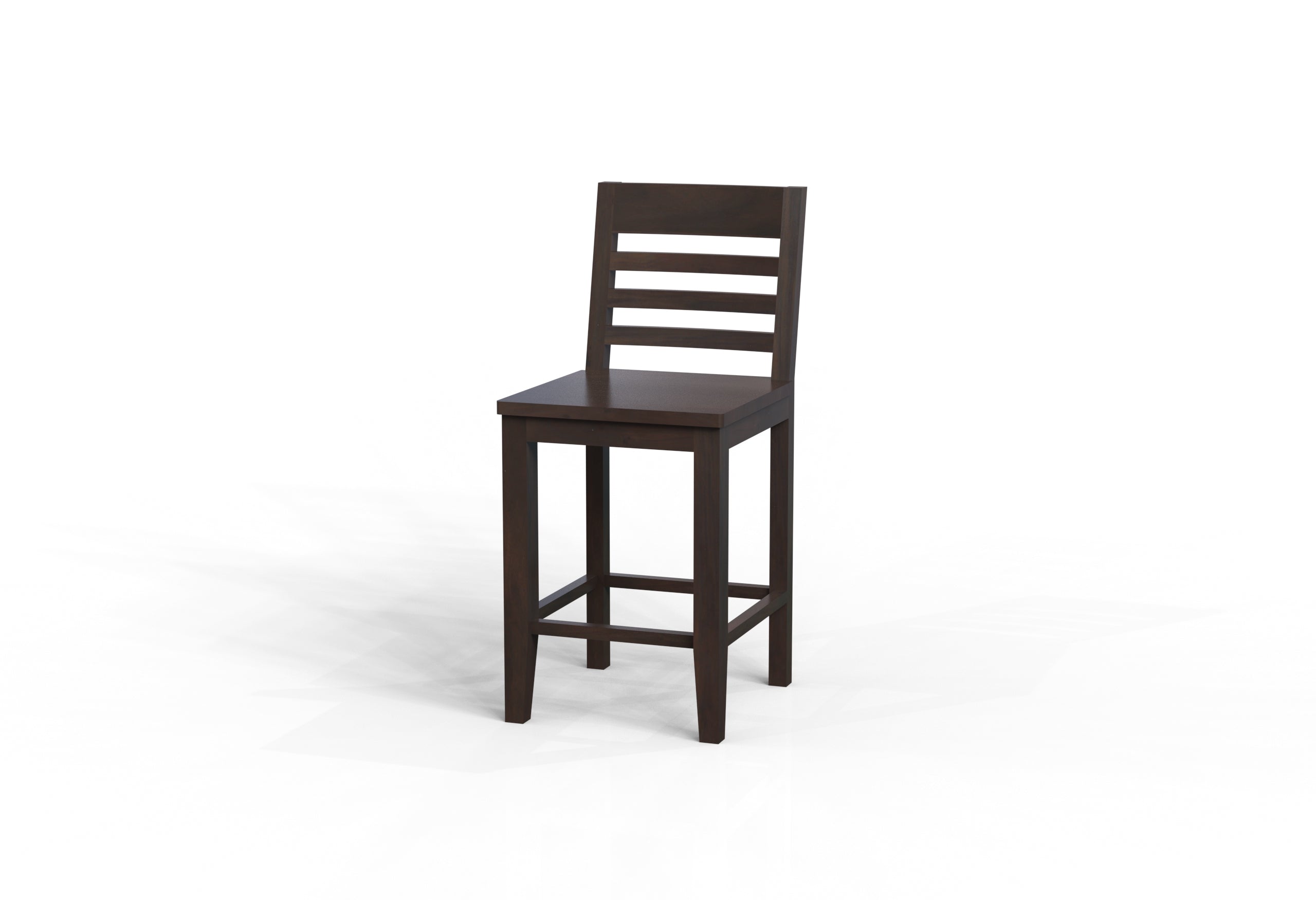 Malcolm Acacia Ladderback Counter Stool - Natural + Black