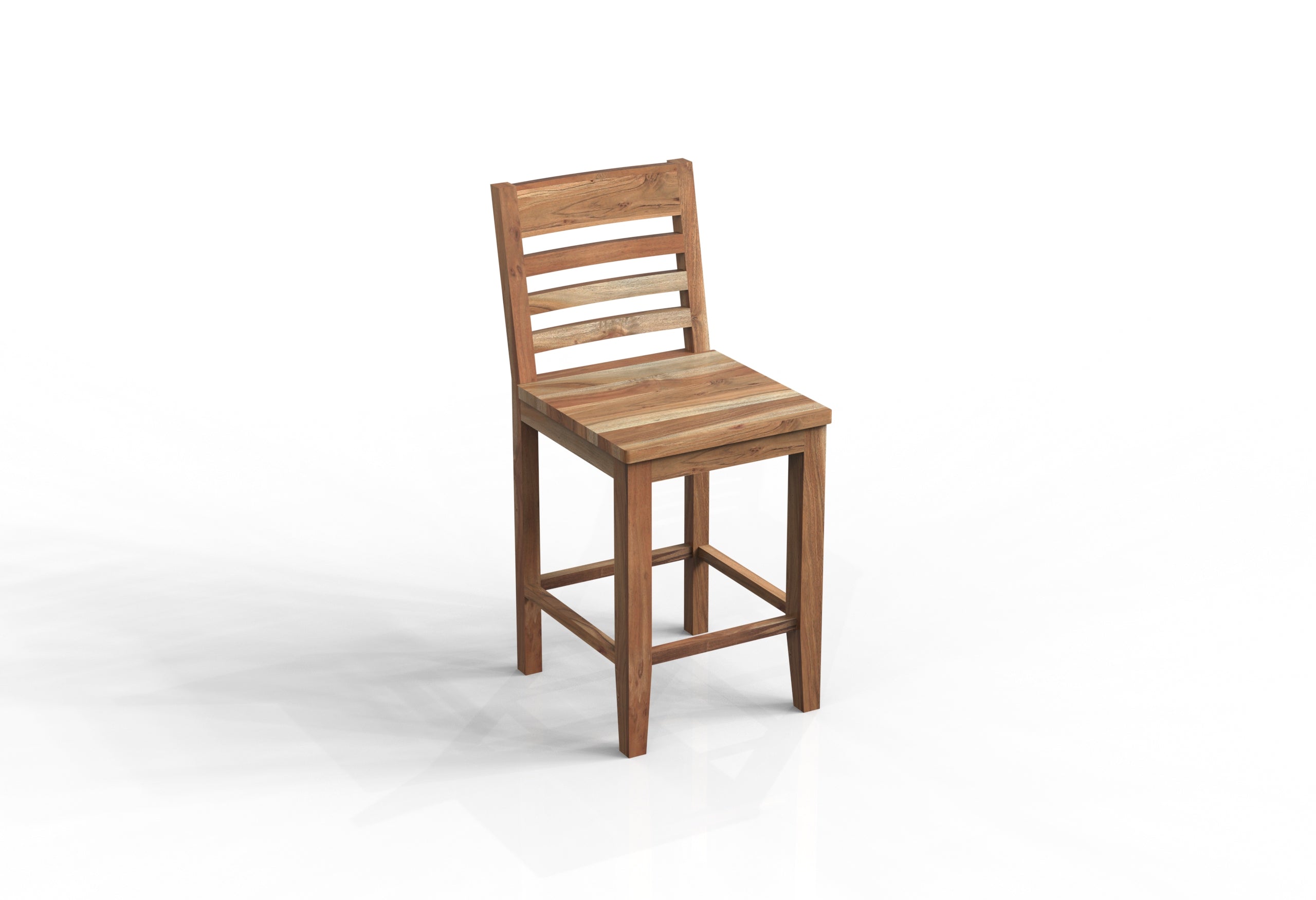 Malcolm Acacia Ladderback Counter Stool - Natural