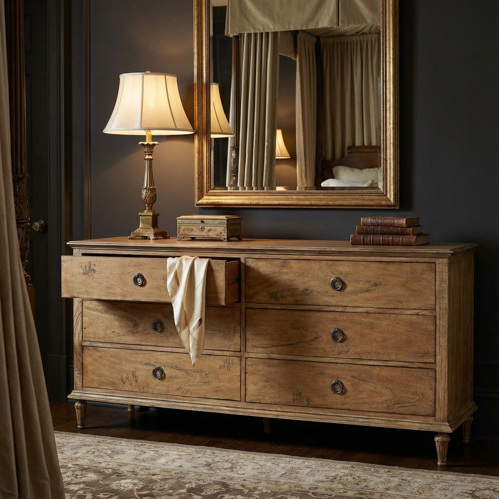Crestwood 72" 6 Drawer Dresser - Beechwood  Classic Carolina Home
