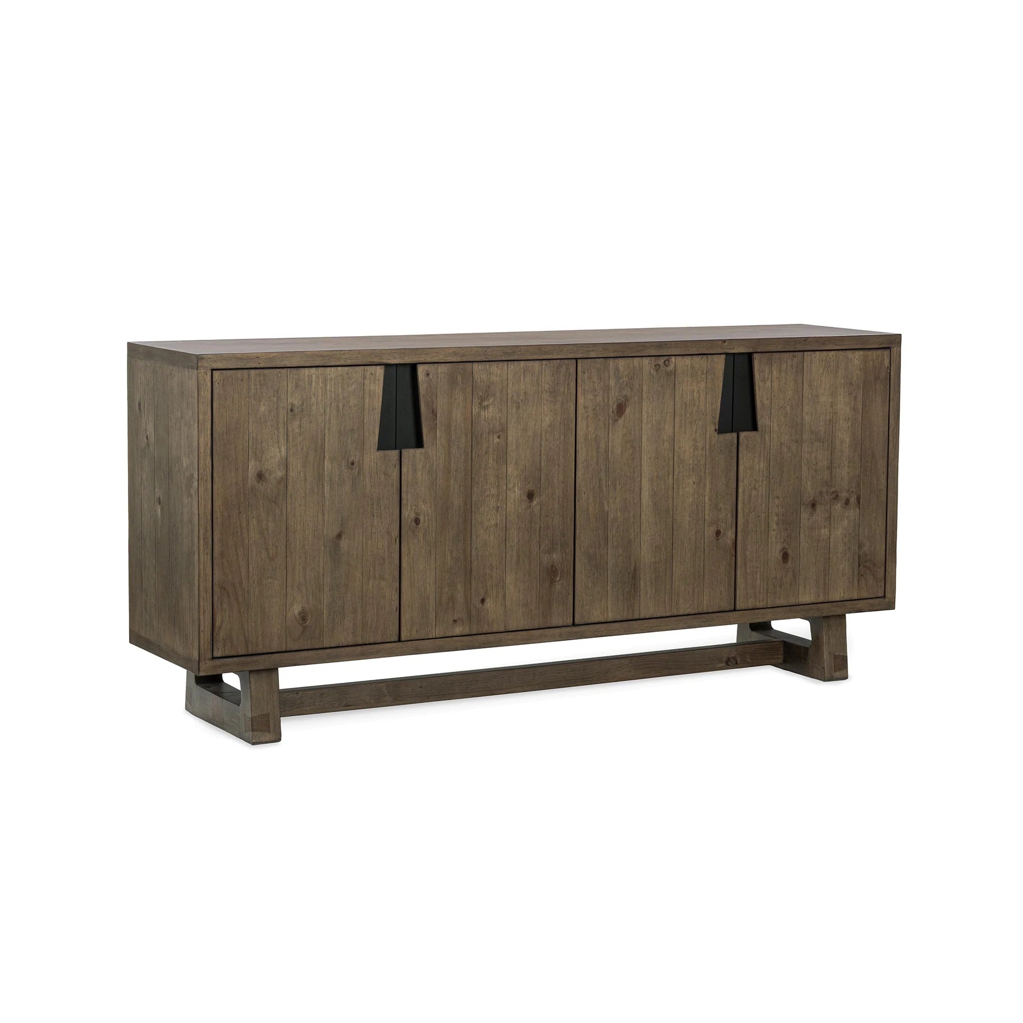 Leah 78" 4 Door Reclaimed Pine Sideboard - Smoke Brown