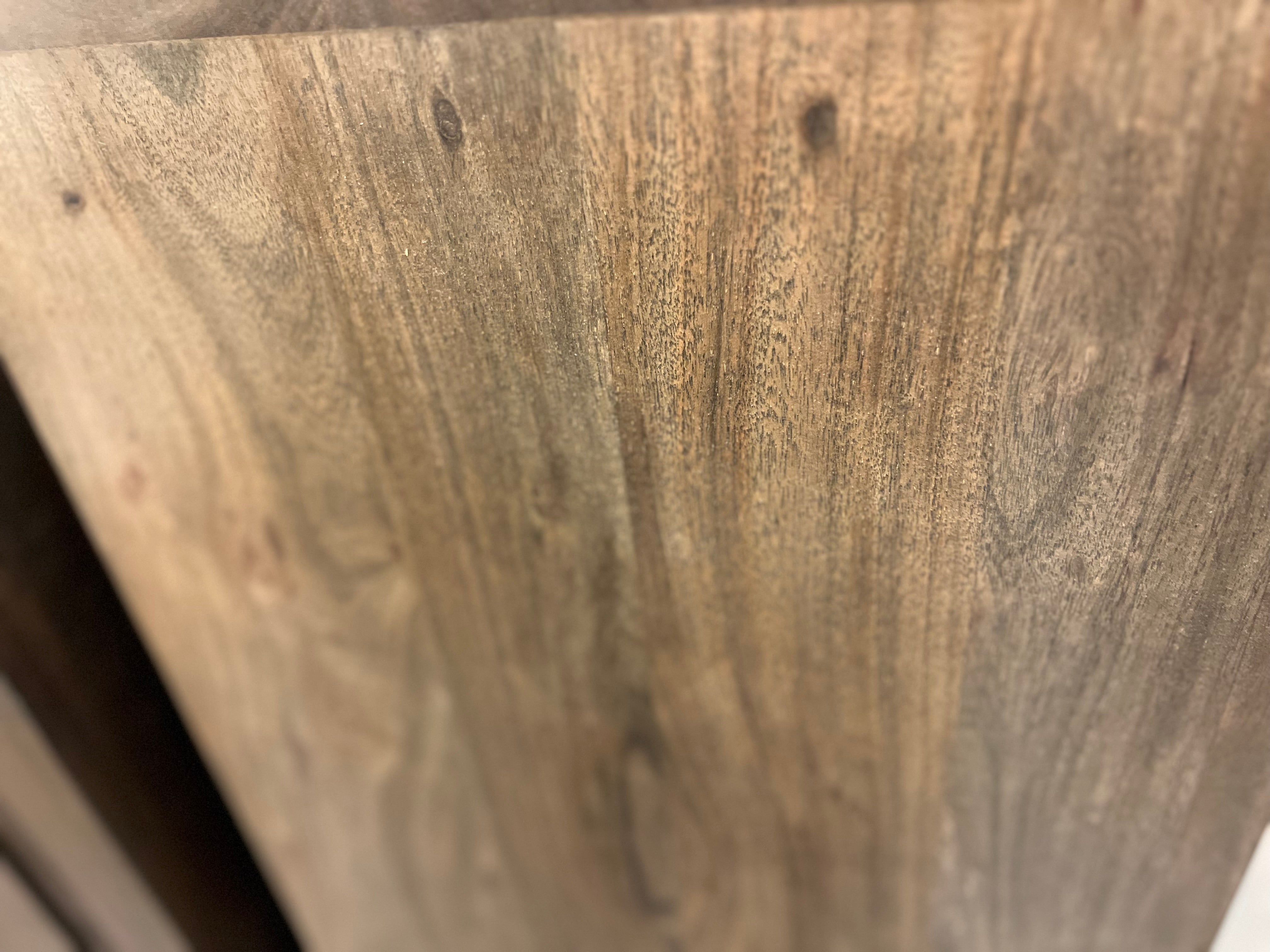 Billings 72" Acacia Breakfront 4 Door Sideboard - Natural + Smoke