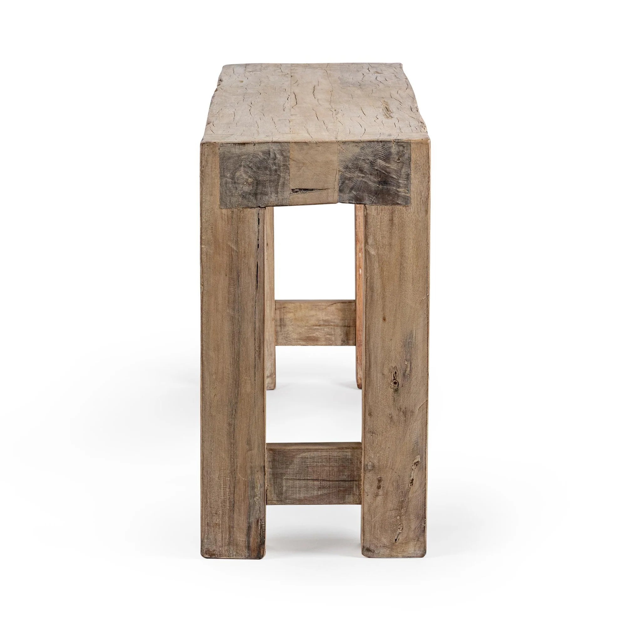 Leon 68" Relcaimed Oak Console Table - Light Natural