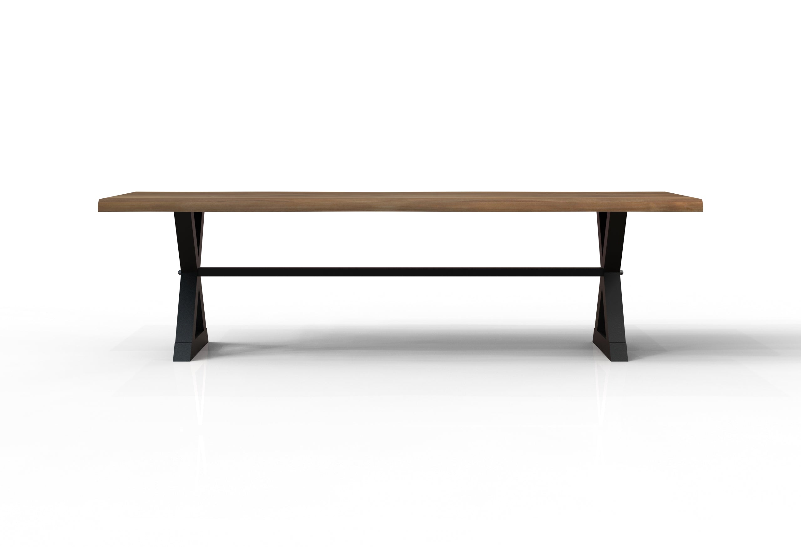 Malcolm Acacia 108" Live Edge Dining Table - Natural + Gray