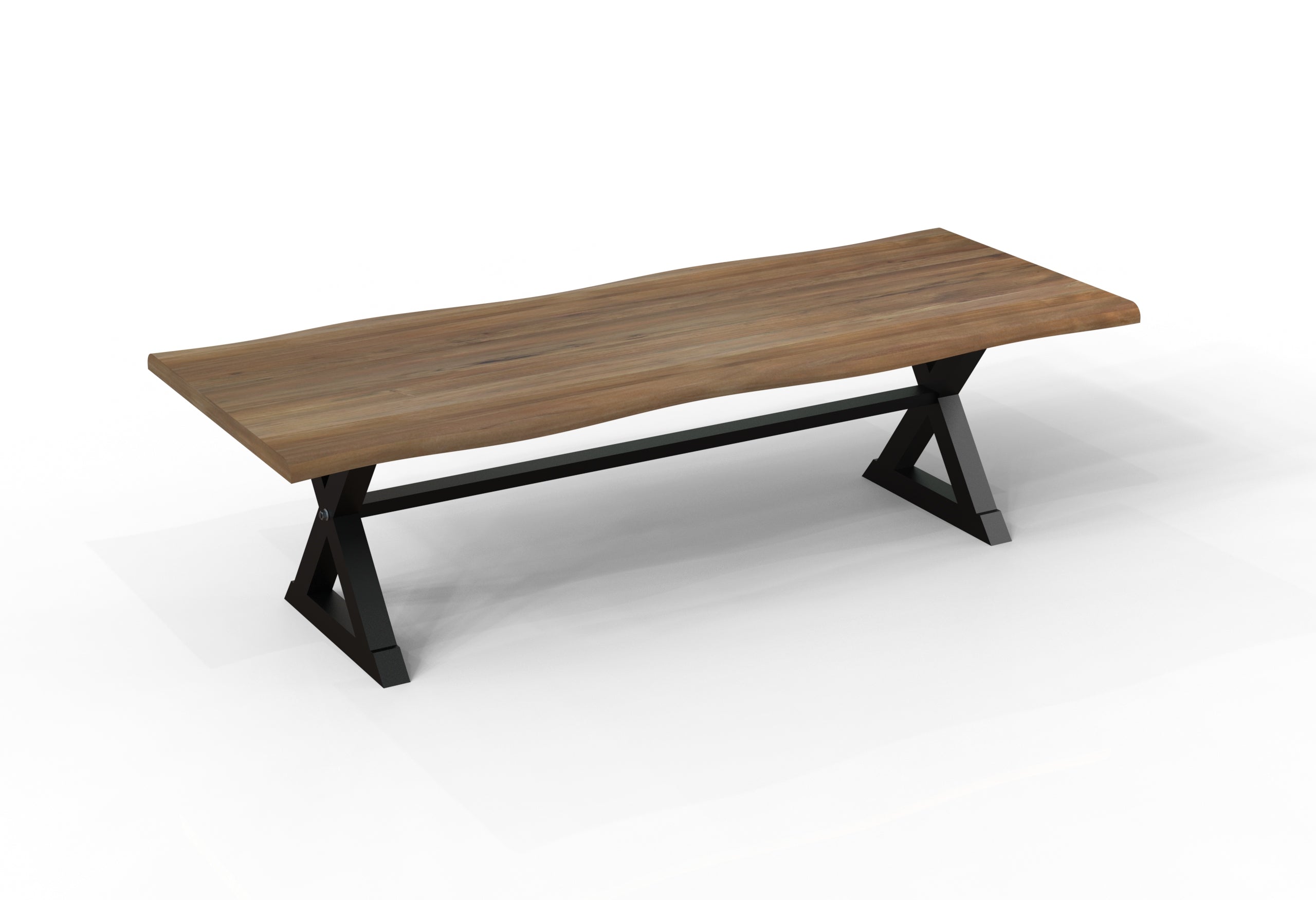 Malcolm Acacia 108" Live Edge Dining Table - Natural + Gray