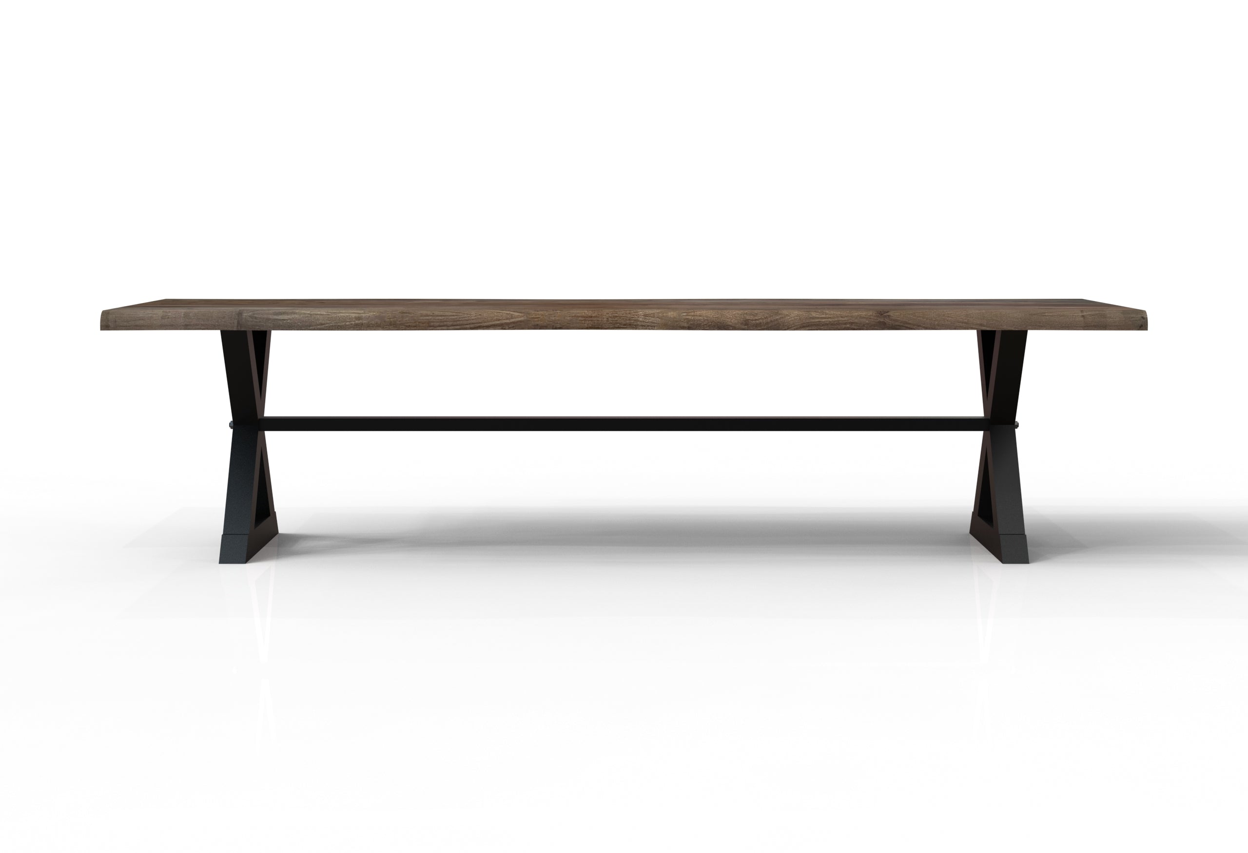 Malcolm Acacia 120" Live Edge Dining Table - Natural + Smoke