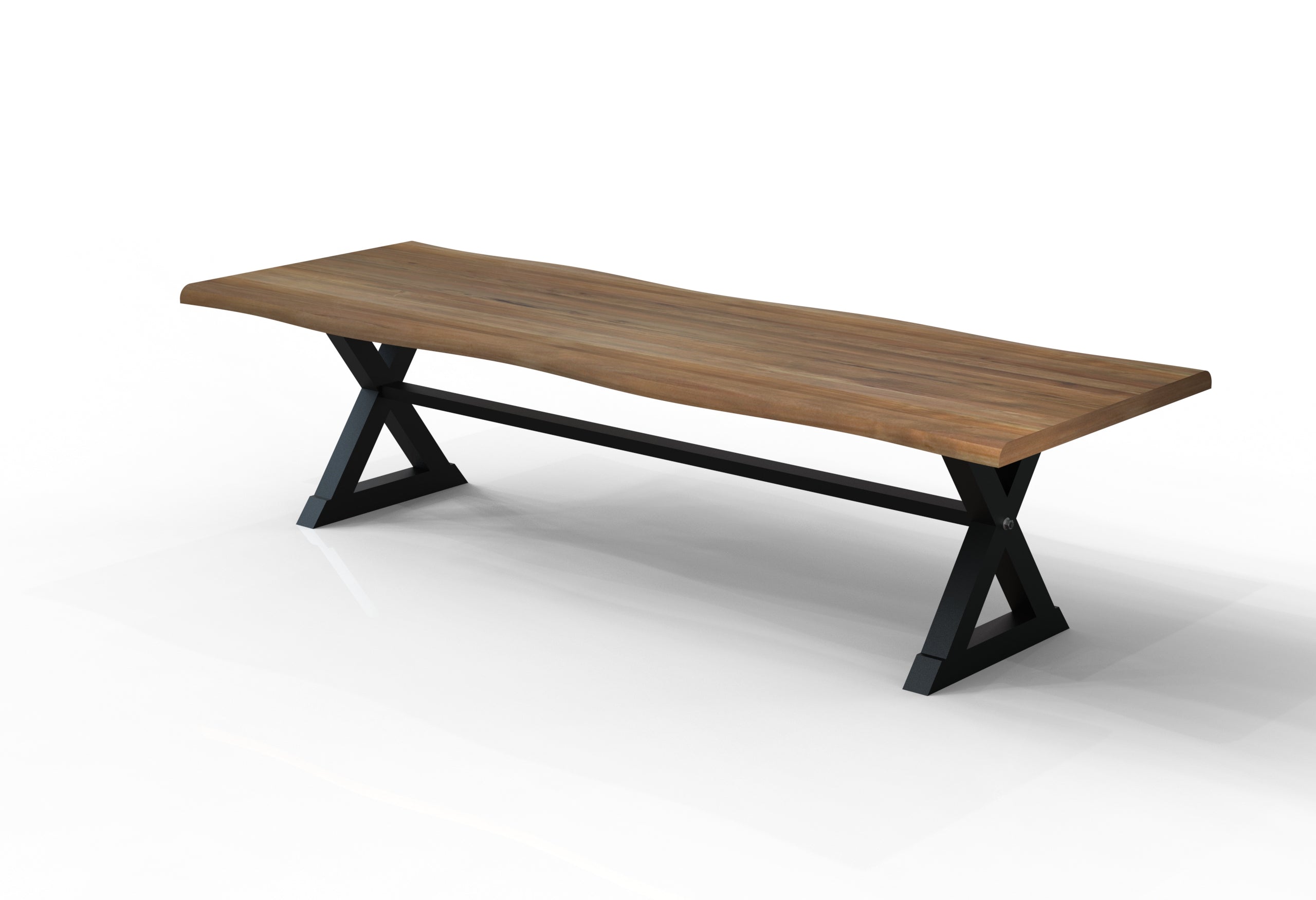 Malcolm Acacia 120" Live Edge Dining Table - Natural + Gray