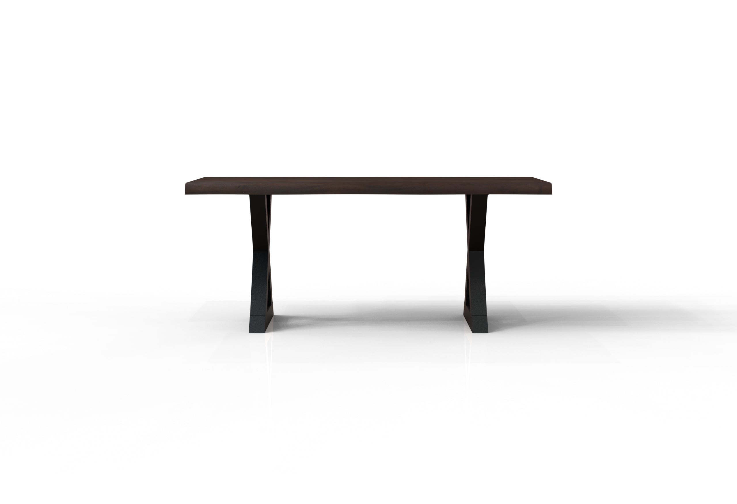 Malcolm Acacia 72" Live Edge Dining Table - Natural + Black