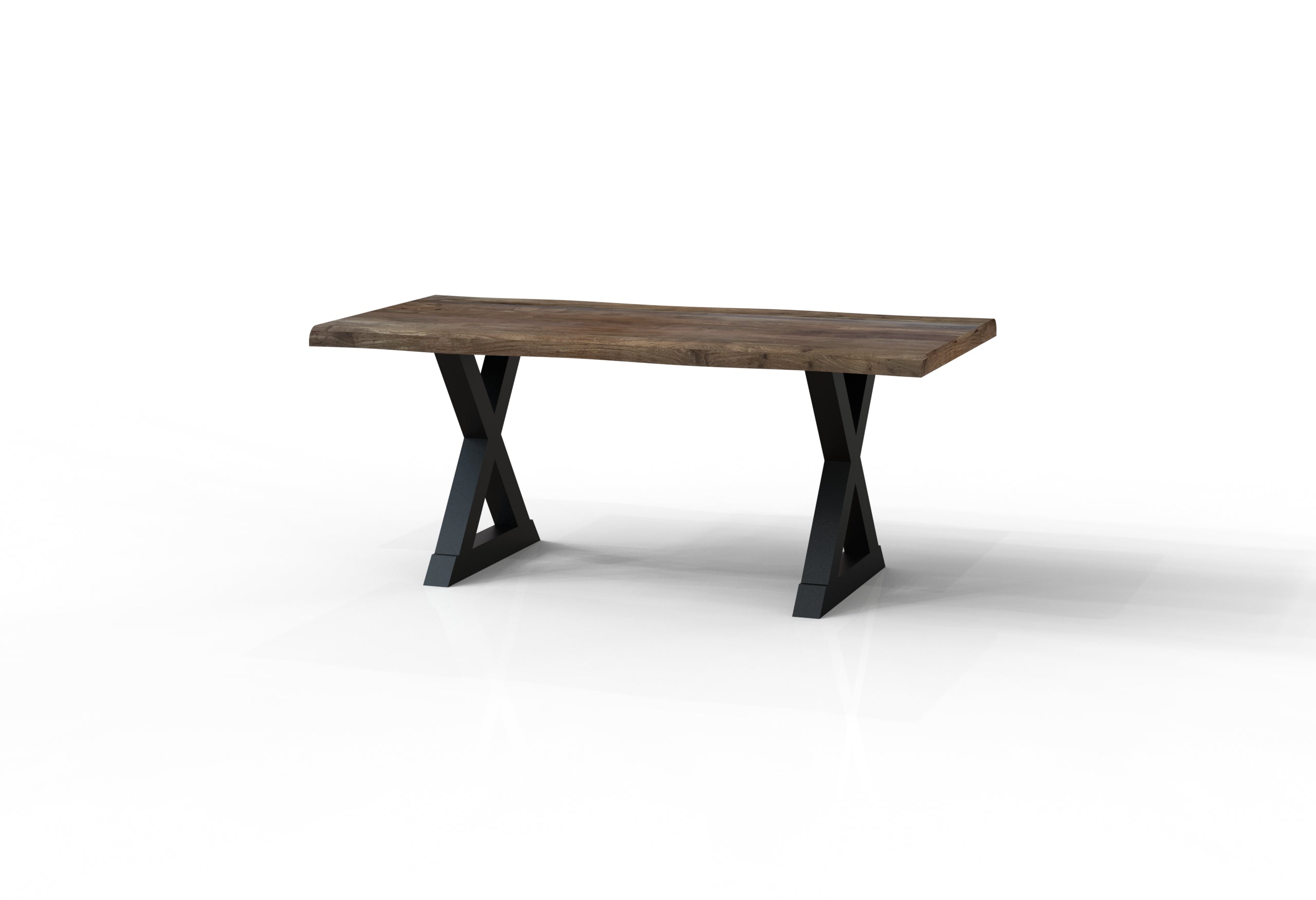 Malcolm Acacia 72" Live Edge Dining Table - Natural + Smoke