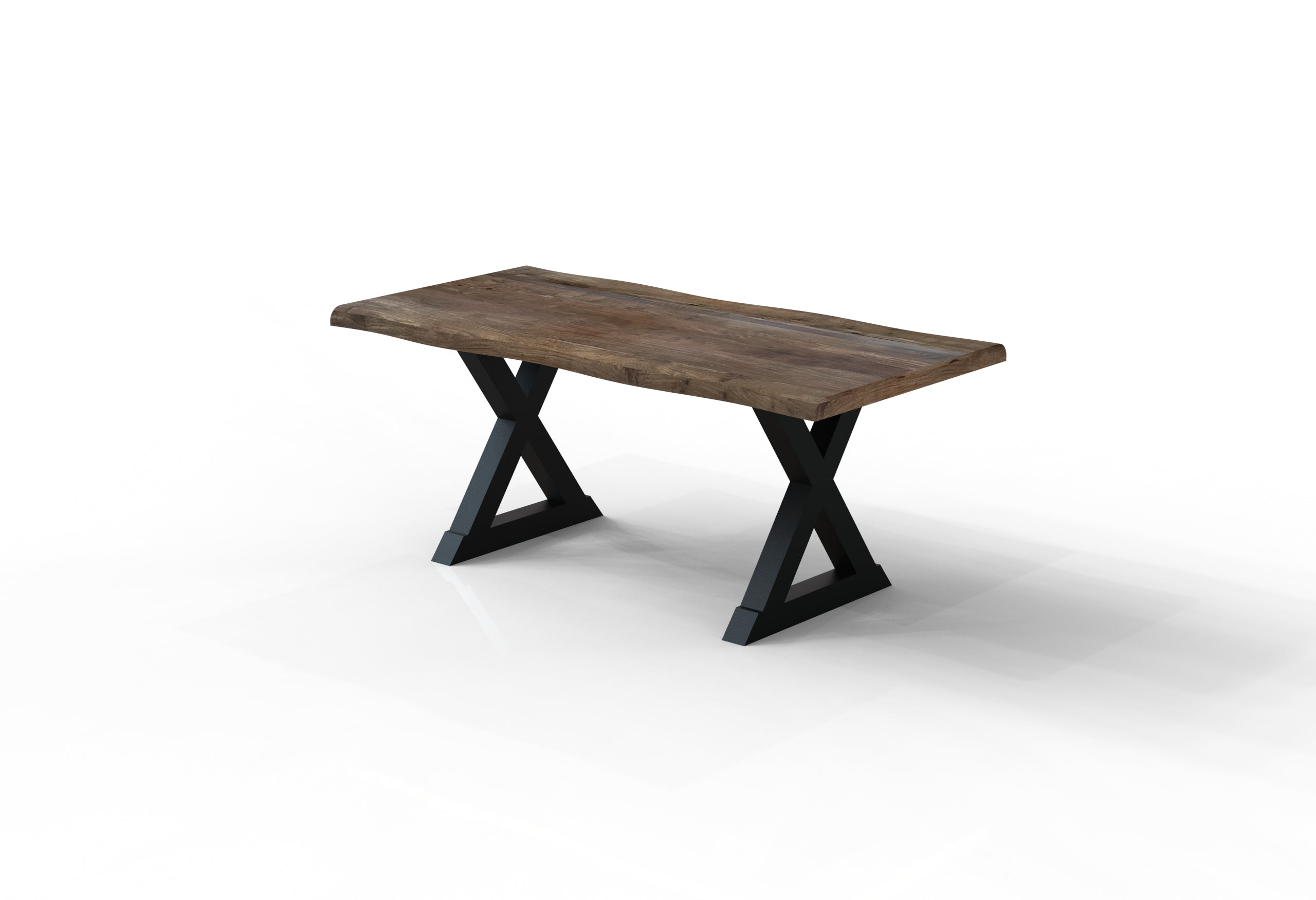 Malcolm Acacia 72" Live Edge Dining Table - Natural + Smoke