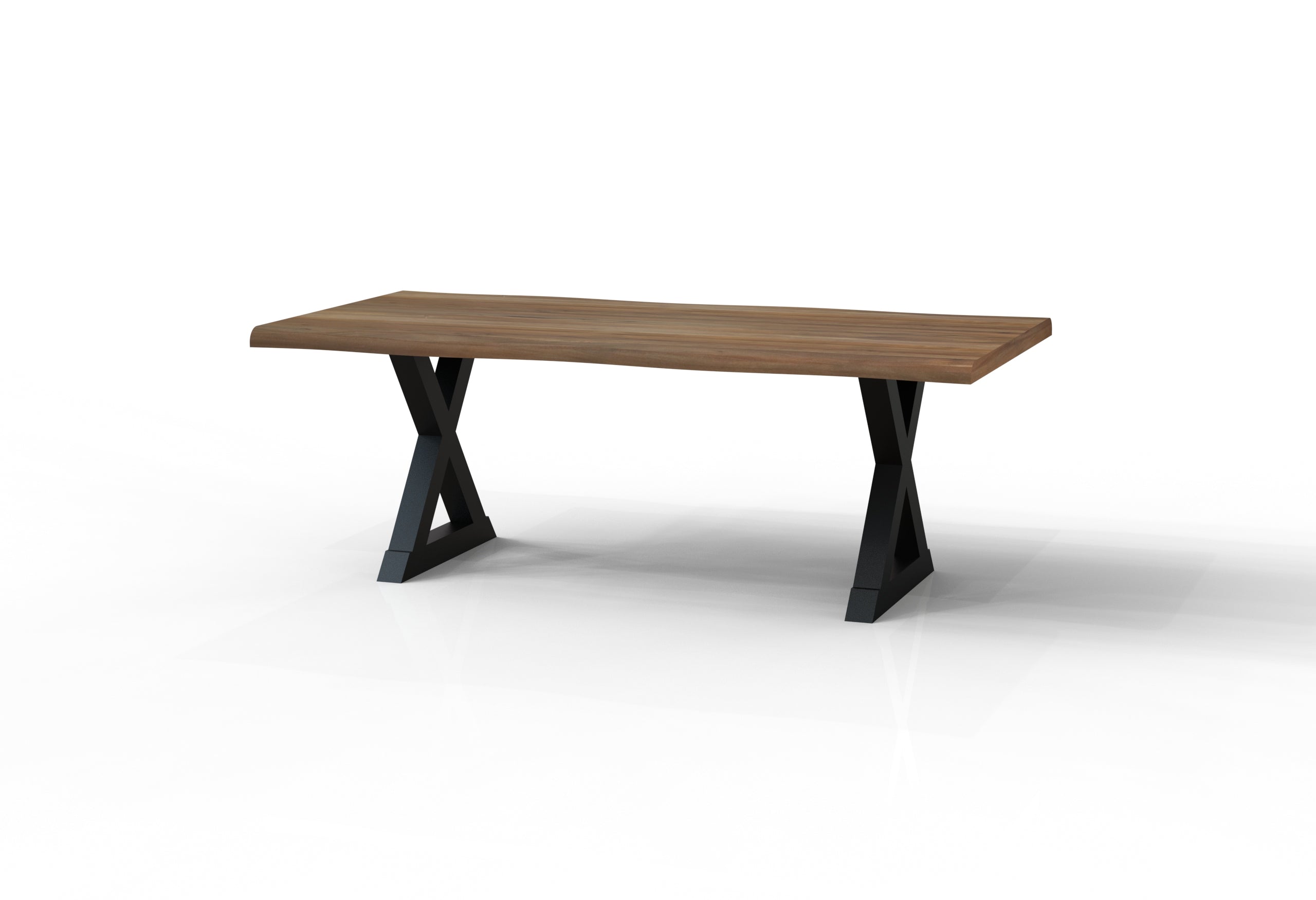 Malcolm Acacia 84" Live Edge Dining Table - Natural + Gray