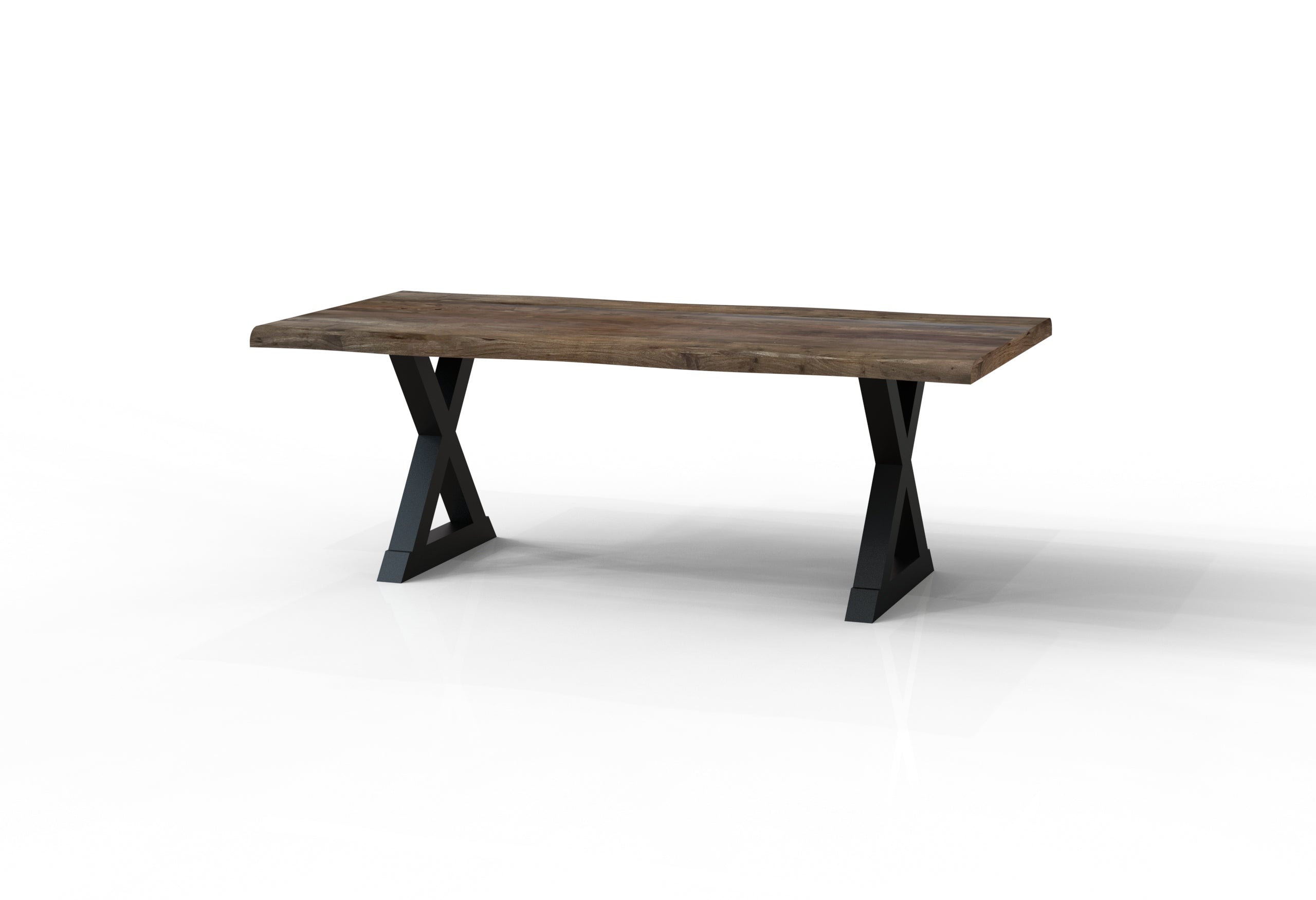 Malcolm Acacia 84" Live Edge Dining Table - Natural + Smoke