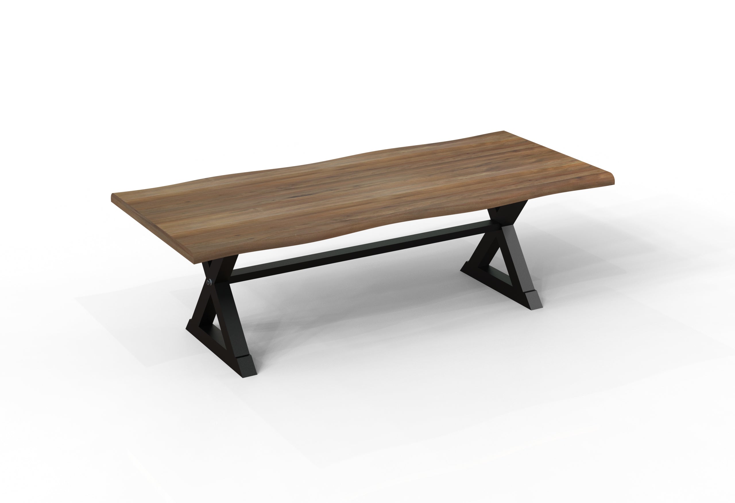 Malcolm Acacia 96" Live Edge Dining Table - Natural + Gray