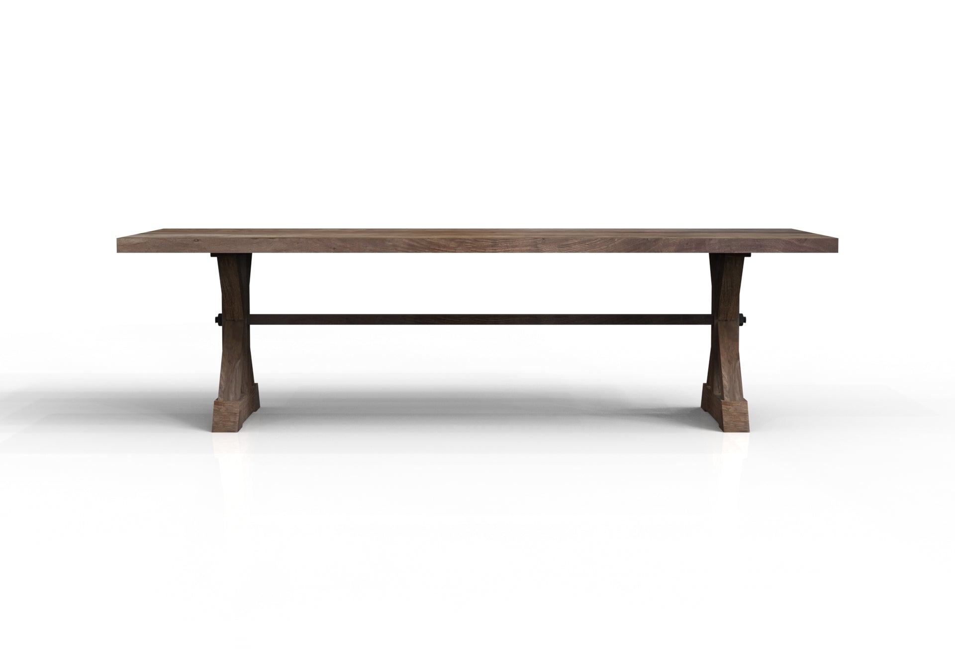 Maxwell Acacia 108" Dining Table - Natural + Smoke