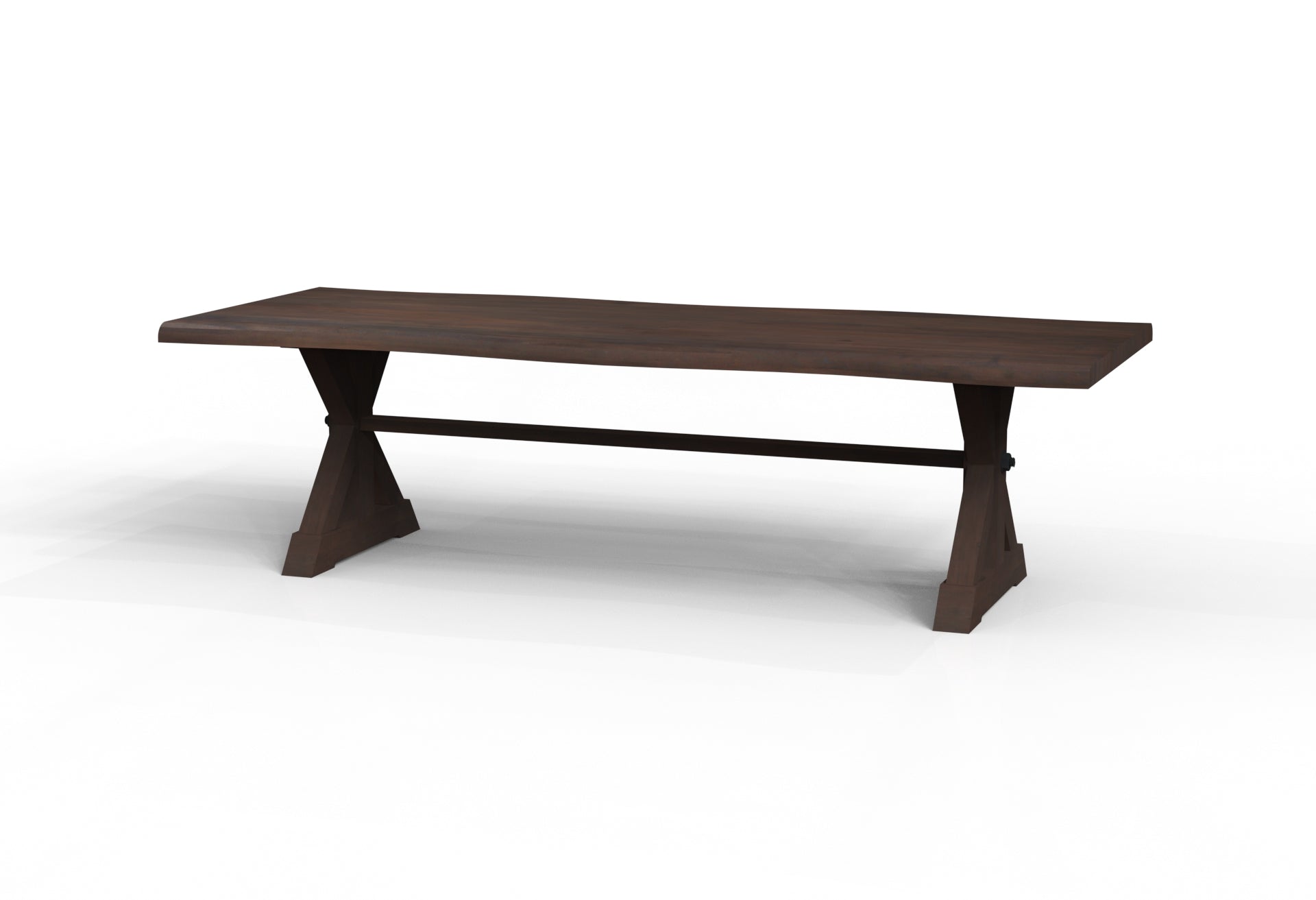 Malcolm Acacia 108" Live Edge Dining Table - Natural + Black