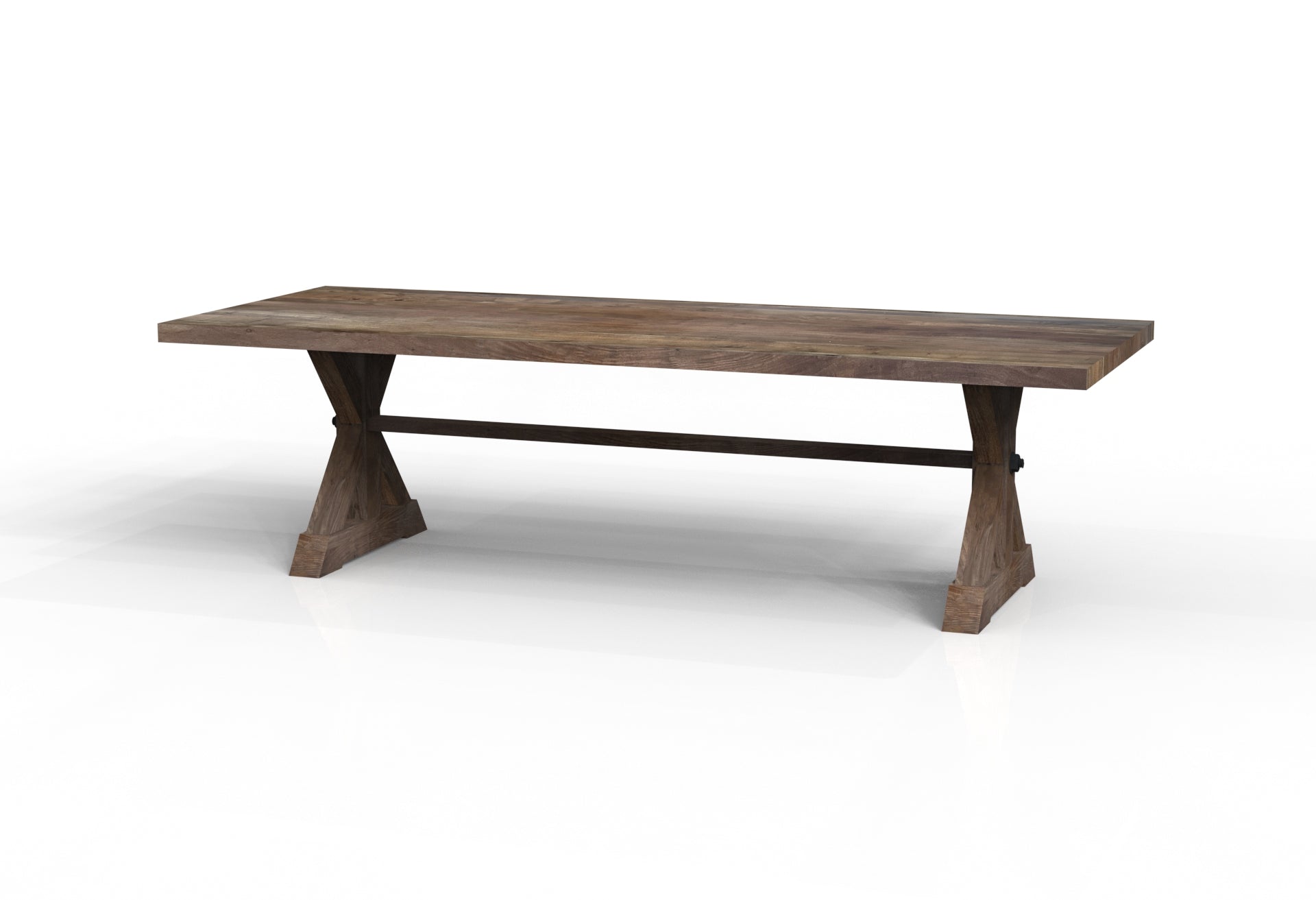 Maxwell Acacia 108" Dining Table - Natural + Smoke